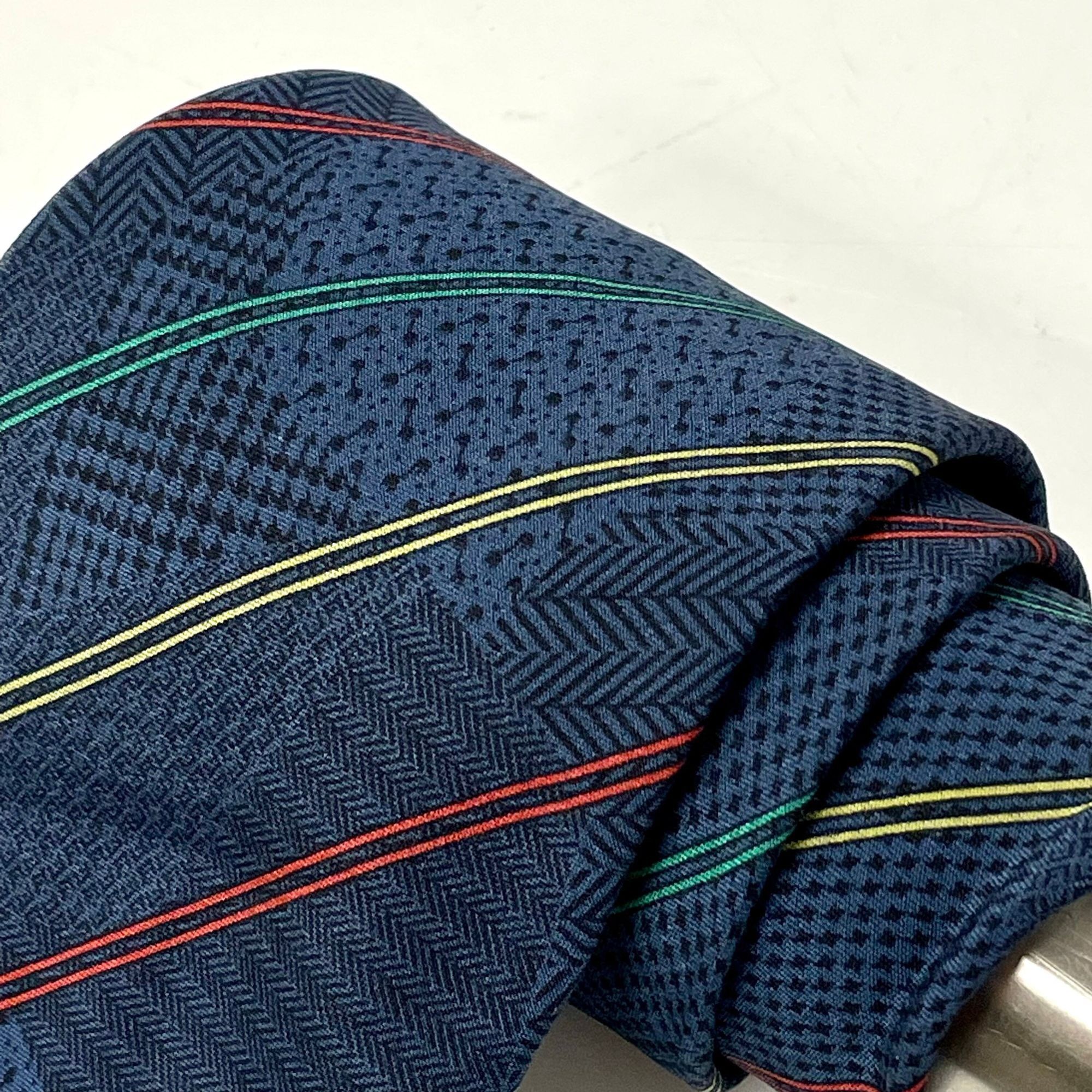 Fendi Vtg FENDI Roma Italy Blue Geometric Multicolor Necktie Size ONE SIZE - 2 Thumbnail