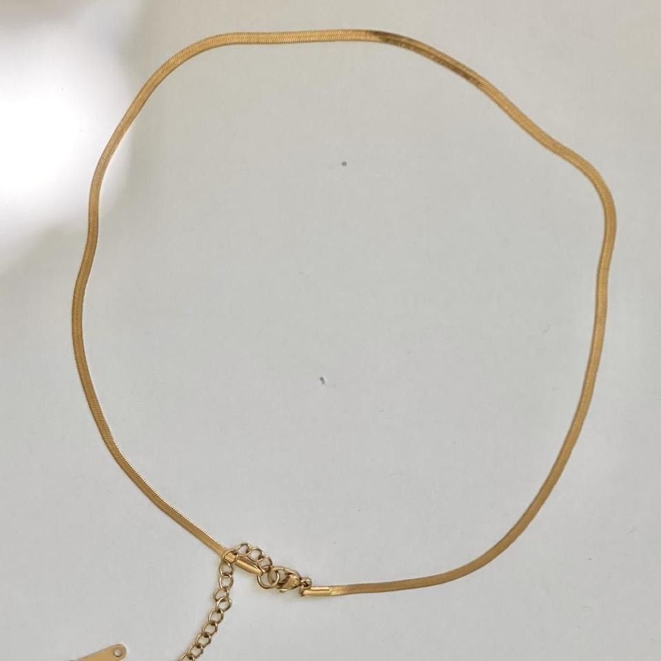 Designer ✨ 18K Gold Filled Herringbone Chain ✨ Size ONE SIZE - 5 Thumbnail
