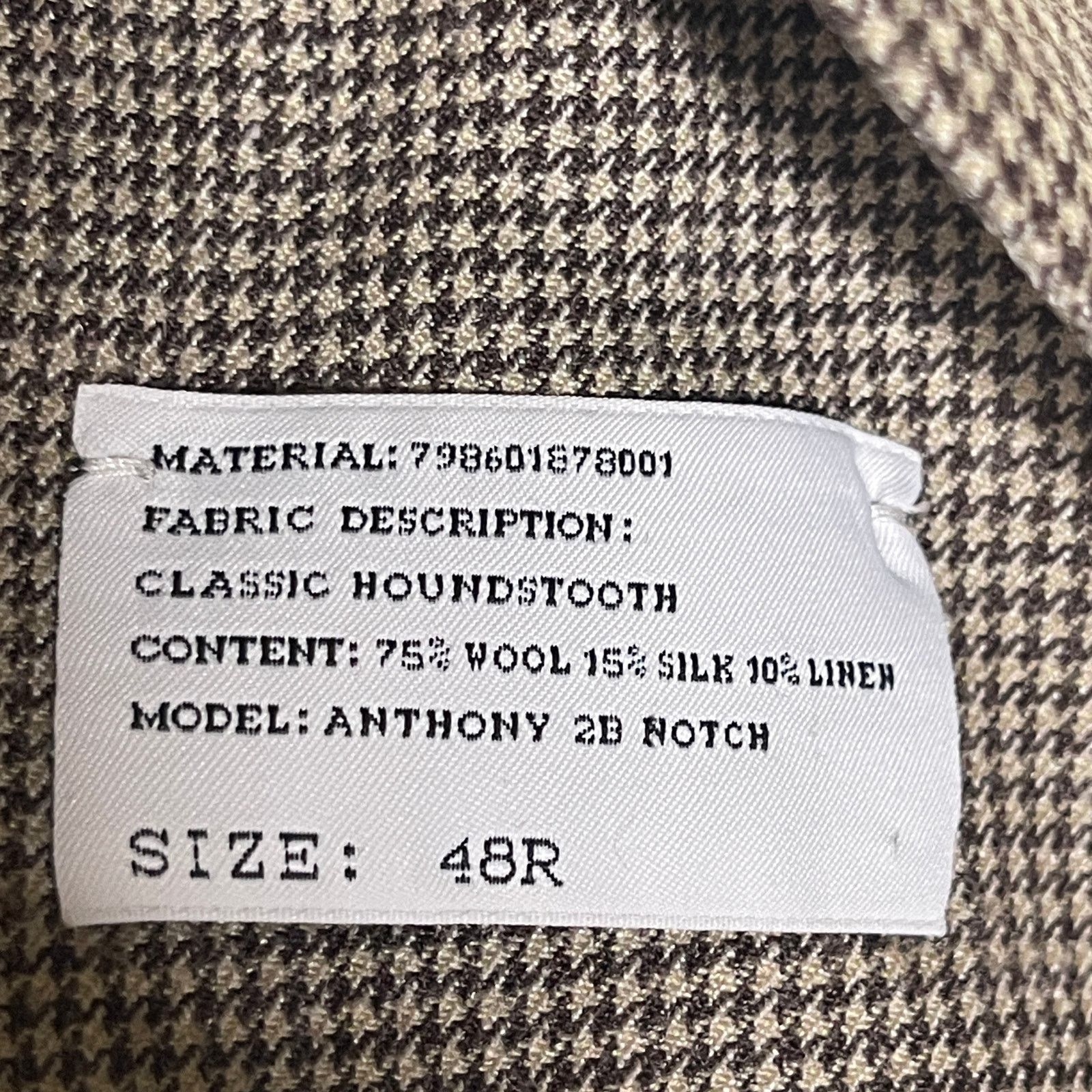Ralph Lauren Purple Label Ralph Lauren Purple label Slim-Fit Blazer Brown Houdstooth Size 48R - 7 Thumbnail