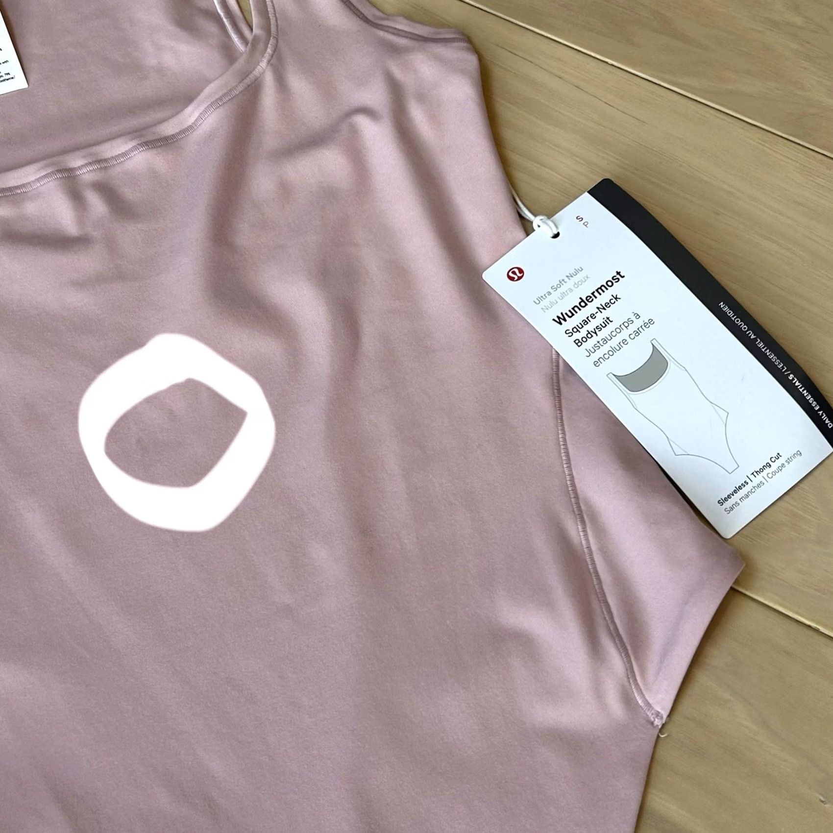 Lululemon Lululemon Bodysuit Women’s Small Square Neck Sleeveless Wundermost Nulu Pink Light Support Snap Hats? Size S / US 4 / IT 40 - 4 Thumbnail