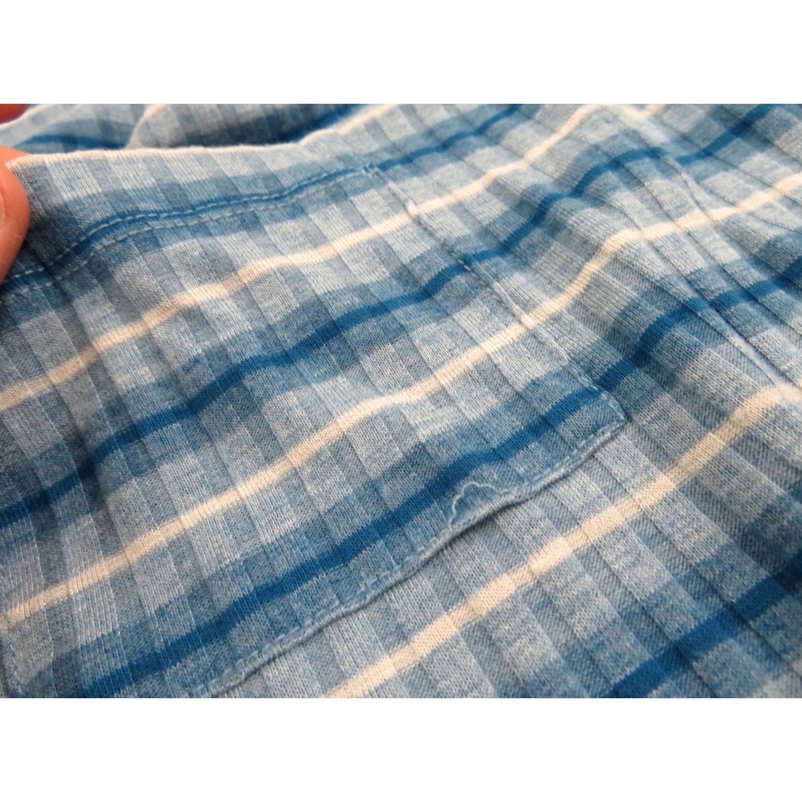 Vintage LuLaRoe Carly Dress Ribbed Blue White Stripe 2XS Swing Shirt Dress Womens XXS Size XXS / US 00 / IT 34 - 6 Thumbnail