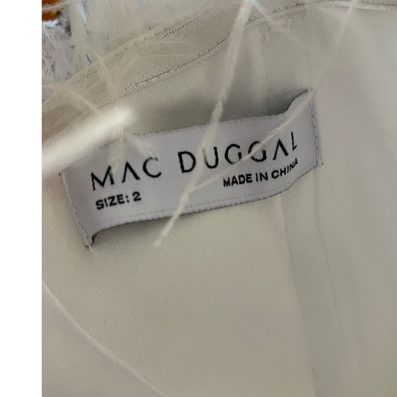 Other Mac Duggal NEW 68146 White Strapless Jumpsuit Feather Trim 2 Size 26" / US 2 / IT 38 - 10 Thumbnail
