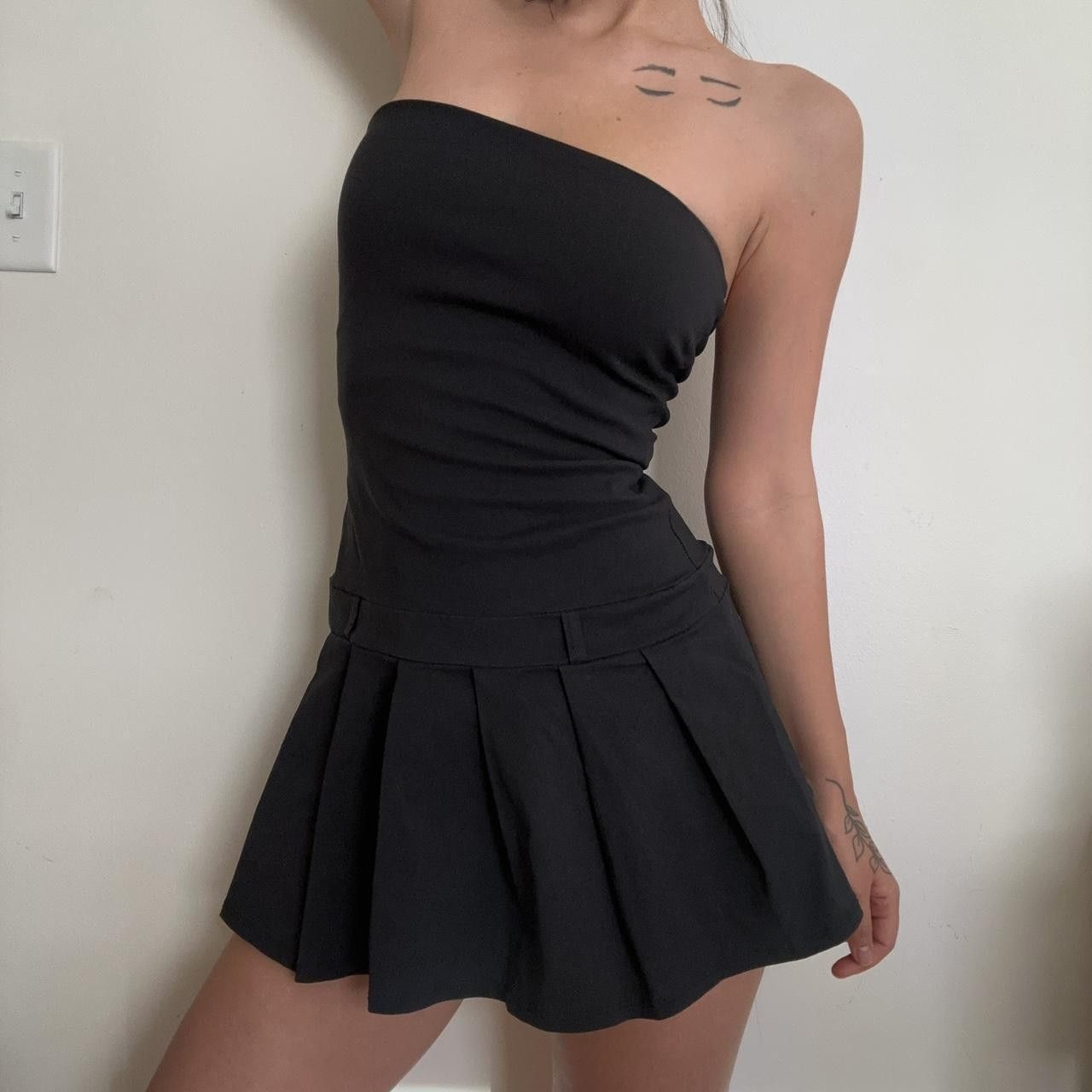 Other black little bandeau tube strapless pleated mini dress Size XS / US 0-2 / IT 36-38 - 2 Thumbnail