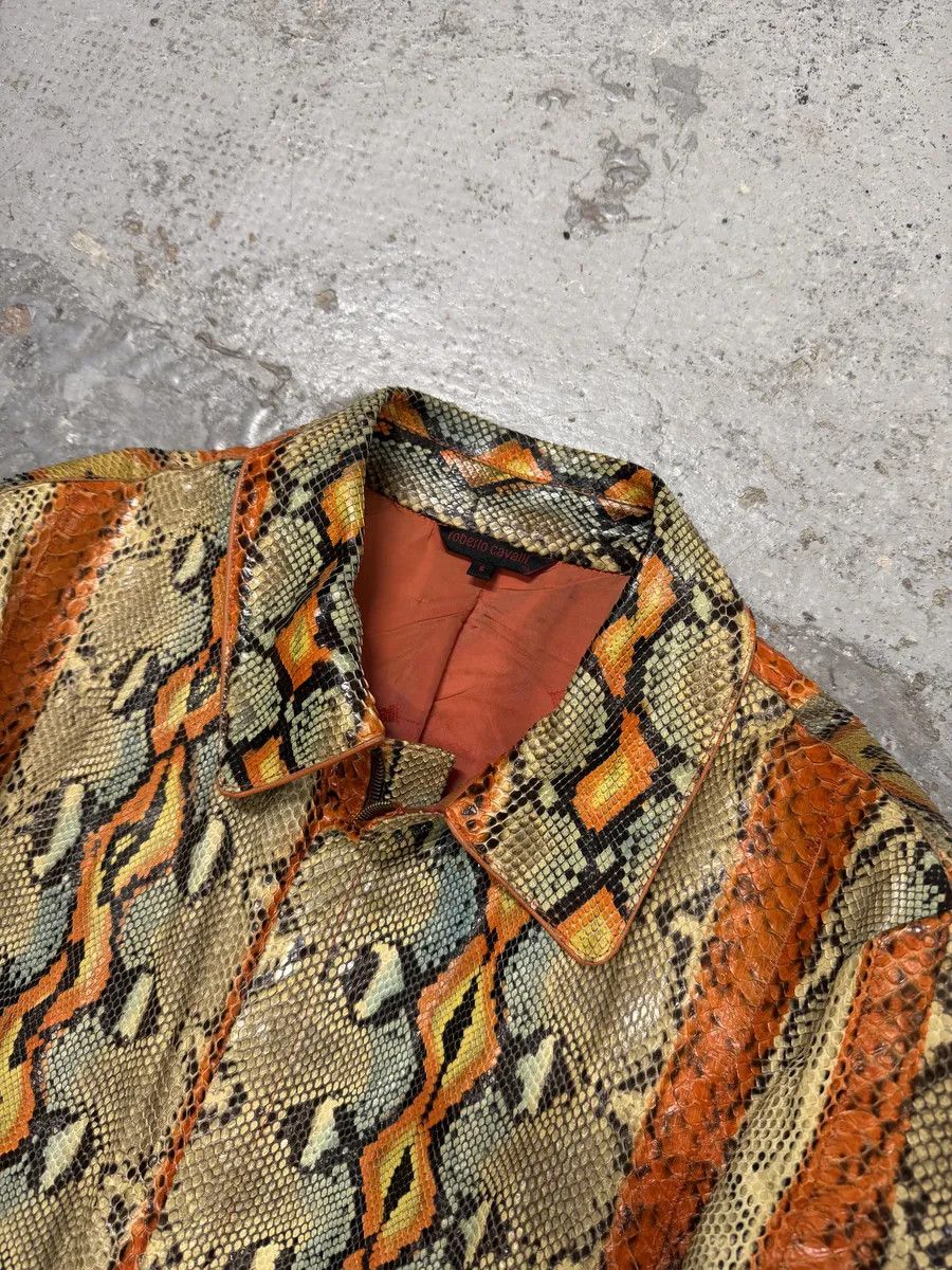 Roberto Cavalli SS2001 Roberto Cavalli Grey & Orange Python Leather Jacket Size US S / EU 44-46 / 1 - 15 Thumbnail