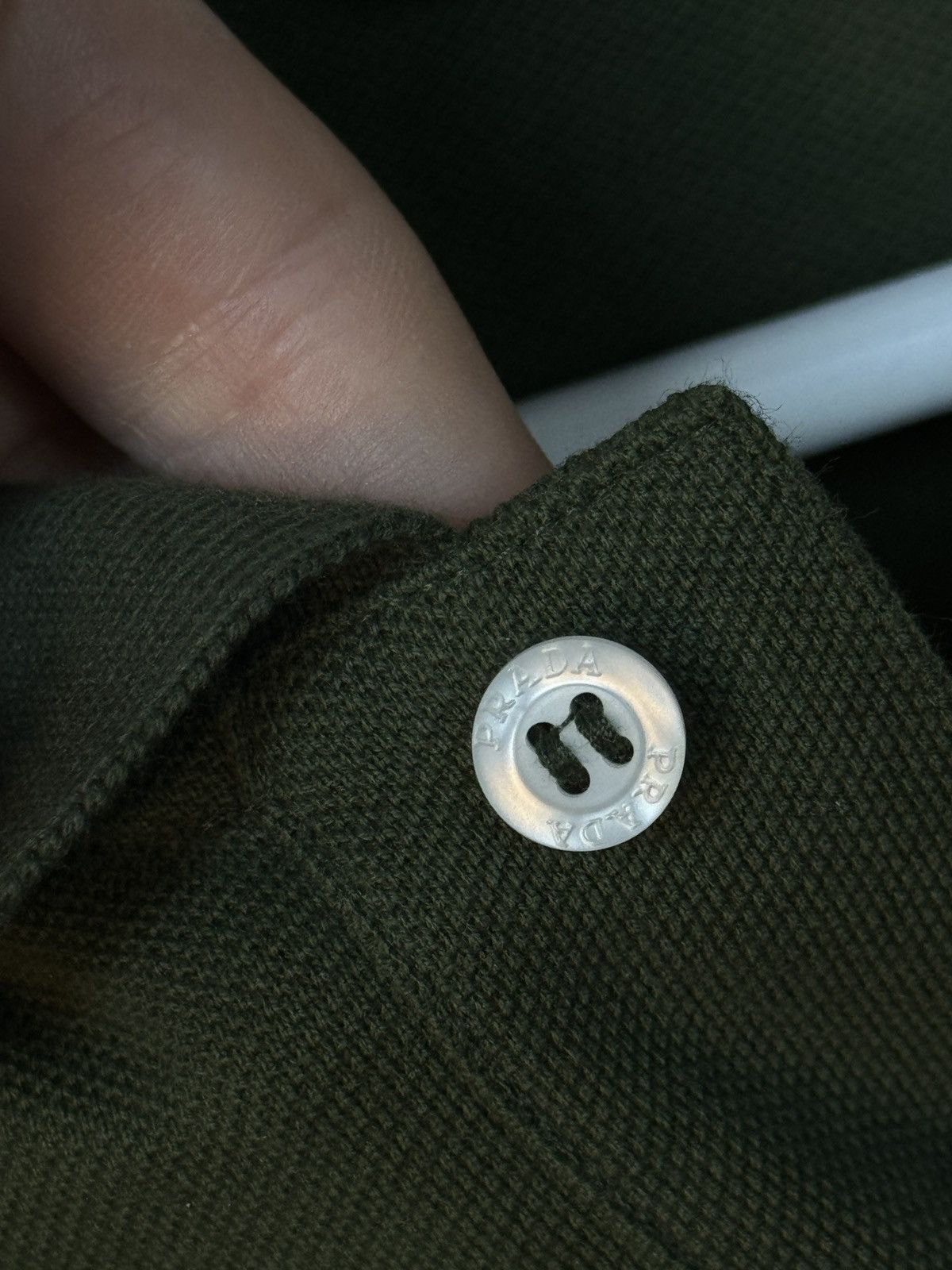 Prada Prada green khaki polo shirt button basic luxury Size US M / EU 48-50 / 2 - 5 Thumbnail
