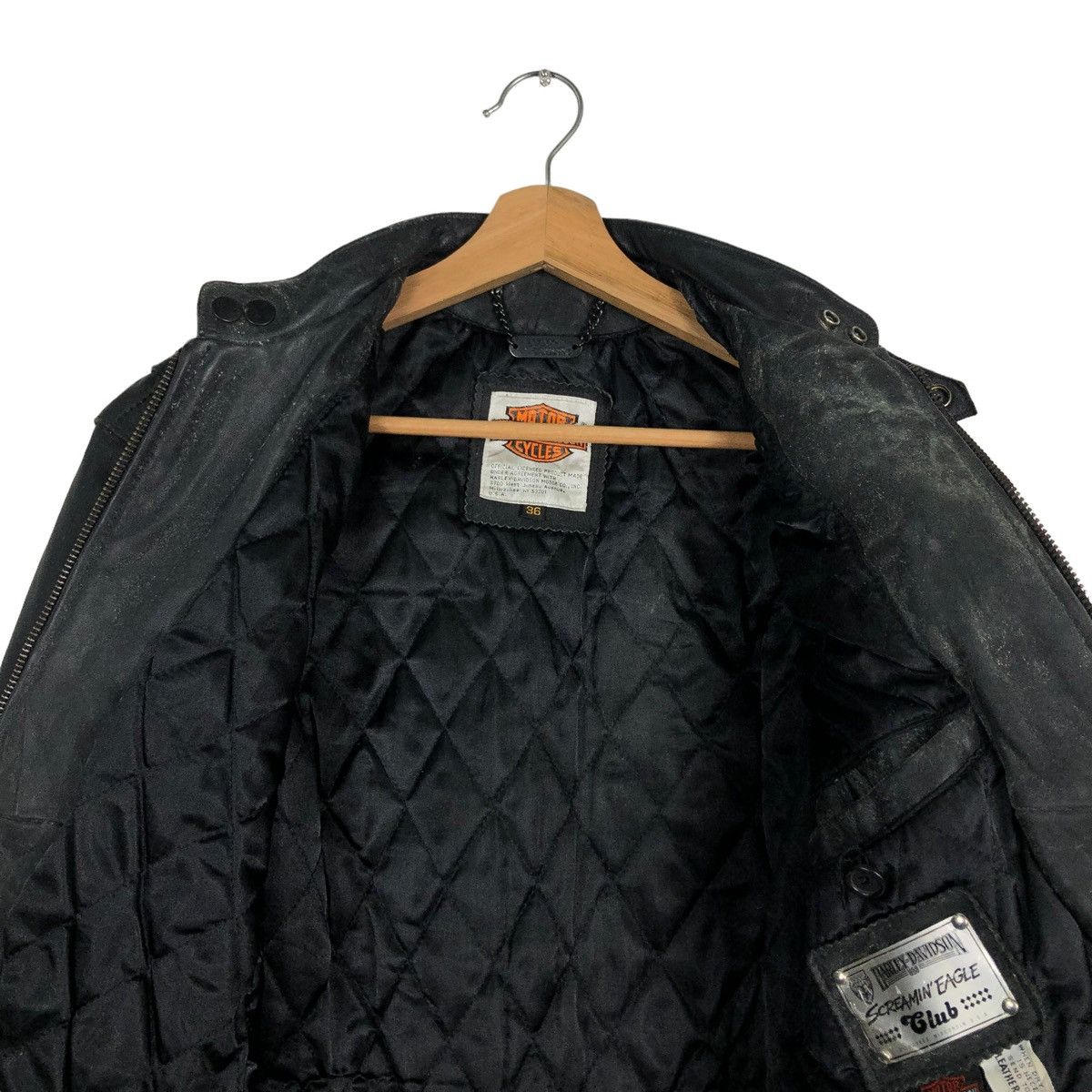 Harley Davidson 🔥VINTAGE LEATHER JACKET HARLEY DAVIDSON SCREAMING EAGLE USA Size US M / EU 48-50 / 2 - 13 Thumbnail