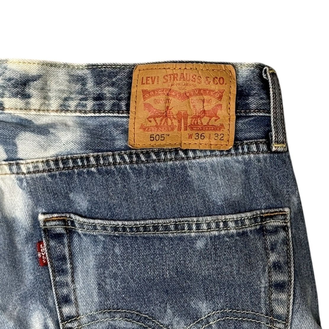 Levi's Y2K LEVIS 505 Bleached / Acid Wash Denim Jeans - One of One Size US 36 / EU 52 - 6 Thumbnail