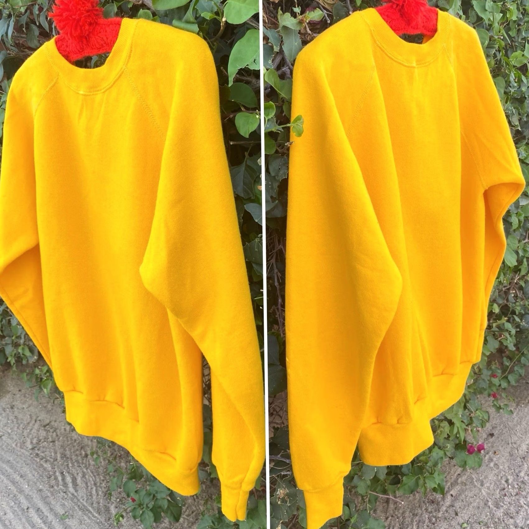 Vintage VINTAGE 20/20 Sport USA Yellow Raglan Crewneck Sweatshirt Large Mens Size US L / EU 52-54 / 3 - 7 Thumbnail