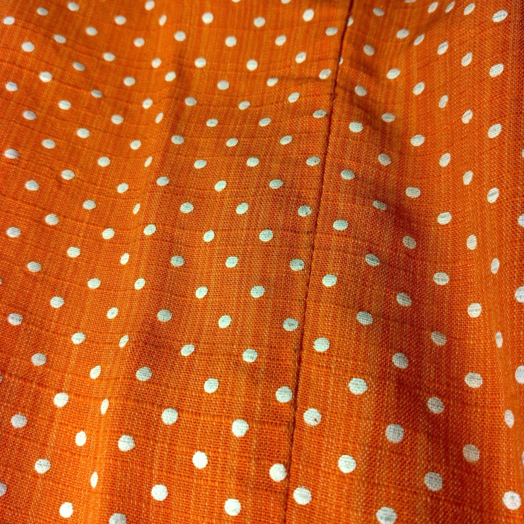 Vintage Vintage House Dress Size 6 Orange Polka Dot Button Collared 1960s Mod Short Slv Size 28" / US 6 / IT 42 - 7 Thumbnail