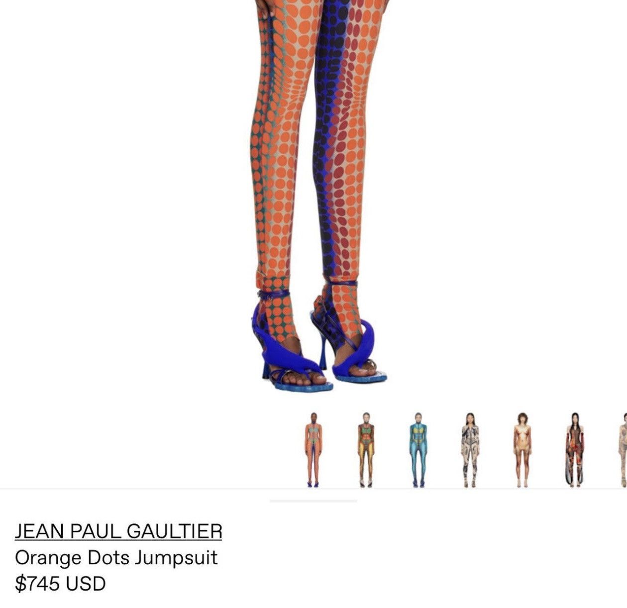 Jean Paul Gaultier Orange Dots Jumpsuit JPG Size 27" / US 4 / IT 40 - 3 Thumbnail