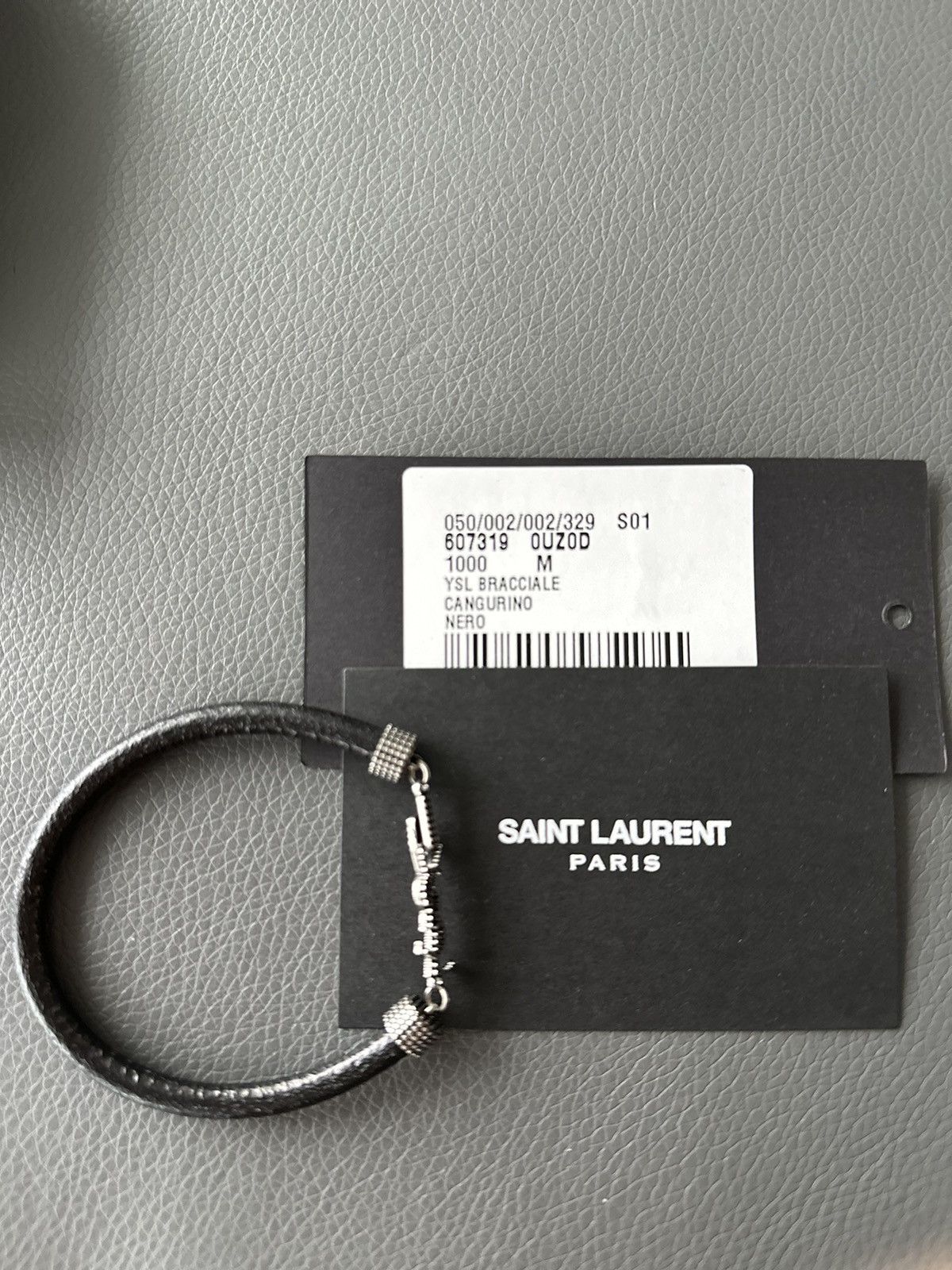 Saint Laurent Paris × Yves Saint Laurent Runway Brand New Saint Laurent Leather Bracelet Unisex Size ONE SIZE - 6 Thumbnail