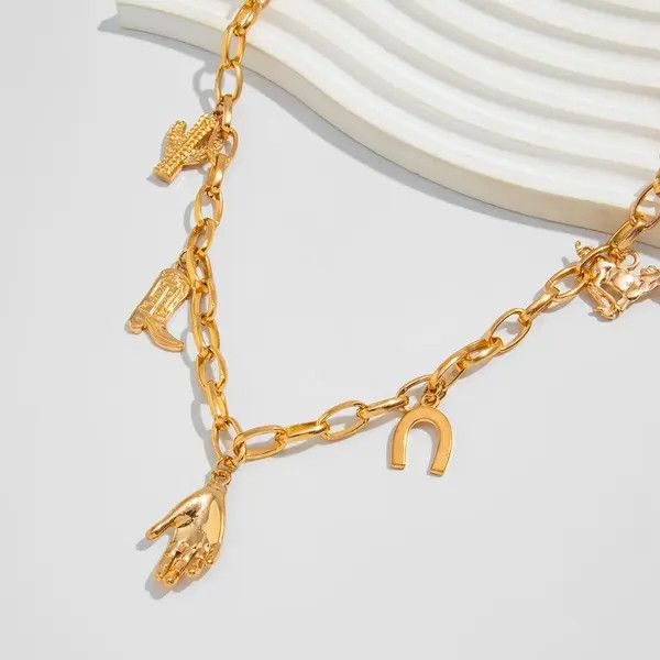 Jewelry Gold Chain Cross Pendant Wallet Chain, Men's Jewelry Size ONE SIZE - 6 Thumbnail