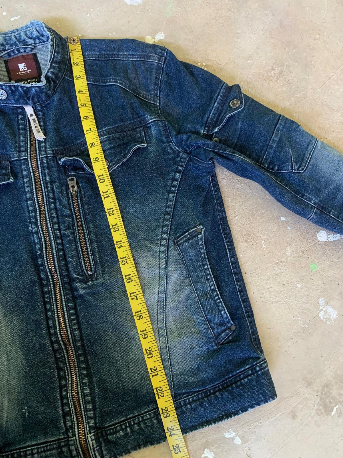 Japanese Brand I’Z Frontier 7570 Distressed Denim Rider Jacket Size US M / EU 48-50 / 2 - 18 Thumbnail