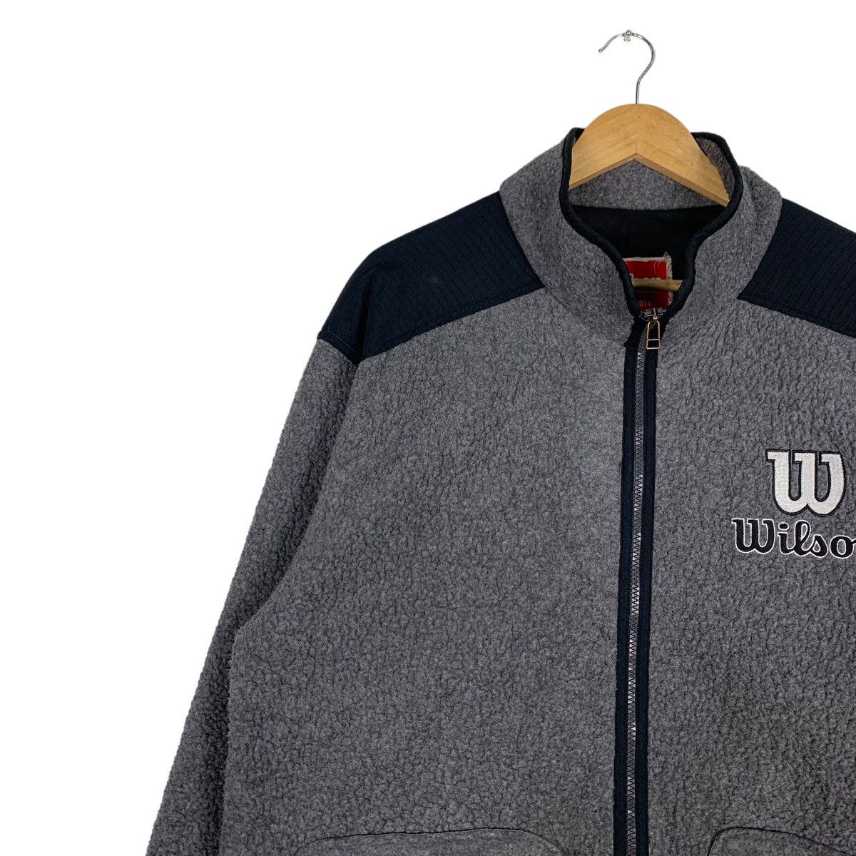 Wilson WILSON Embroidery Big Logo Deep Pile Fleece Jacket #1012-C45 Size US L / EU 52-54 / 3 - 6 Thumbnail