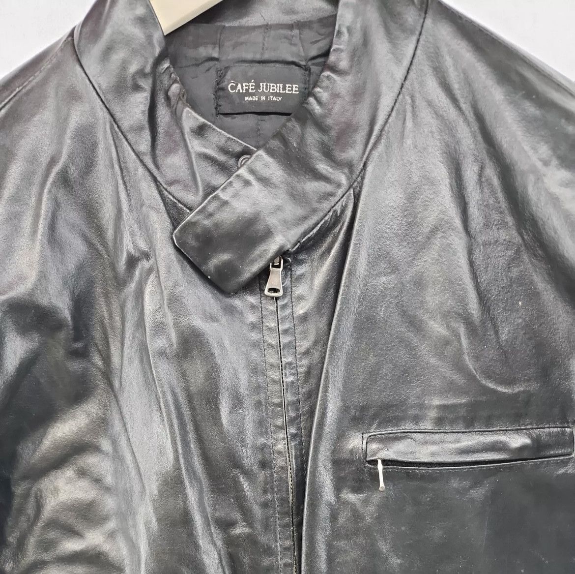 Vintage Vintage Italian Leather Jacket Size US XL / EU 56 / 4 - 2 Thumbnail