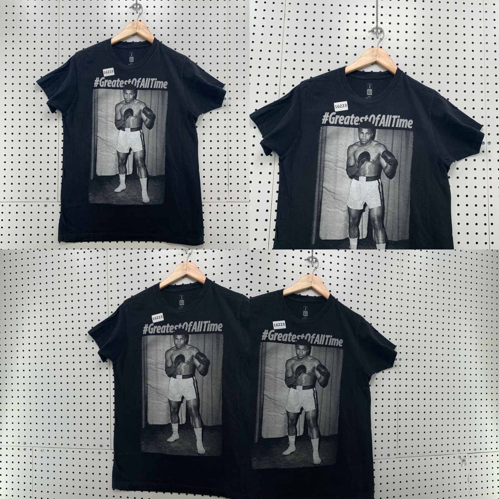 Vintage Muhammed Ali Shirt Black Greatest Of All Time Adult Medium Short Sleeve Boxing Mens Shirt Size US M / EU 48-50 / 2 - 10 Thumbnail