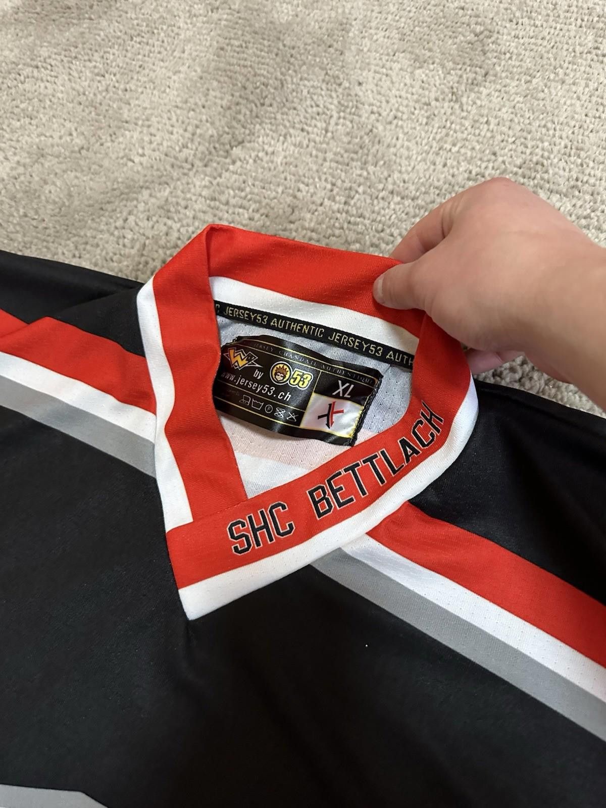 Designer Hockey Jersey 53 SHC Bettlach Trikot Shirt #71 WEIBEL Jersey Size US XL / EU 56 / 4 - 7 Thumbnail