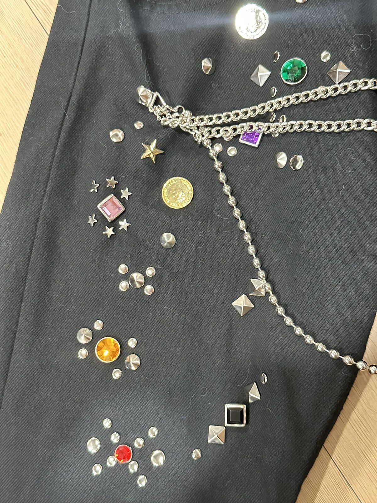 Comme des Garcons × Junya Watanabe Sz M Junya Watanabe Man 02SS Jewelry Denim Size US 32 / EU 48 - 7 Thumbnail