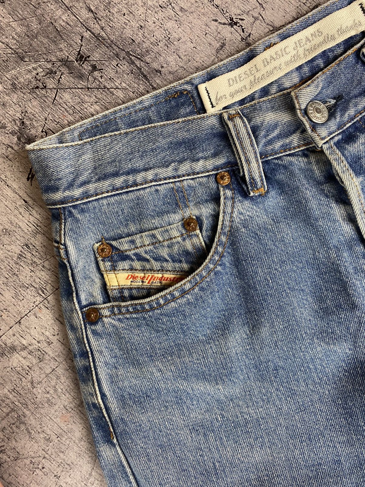 Diesel × Jean × Vintage Vintage Diesel Designer y2k baby blue Jeans Size 29 Size US 29 - 6 Thumbnail