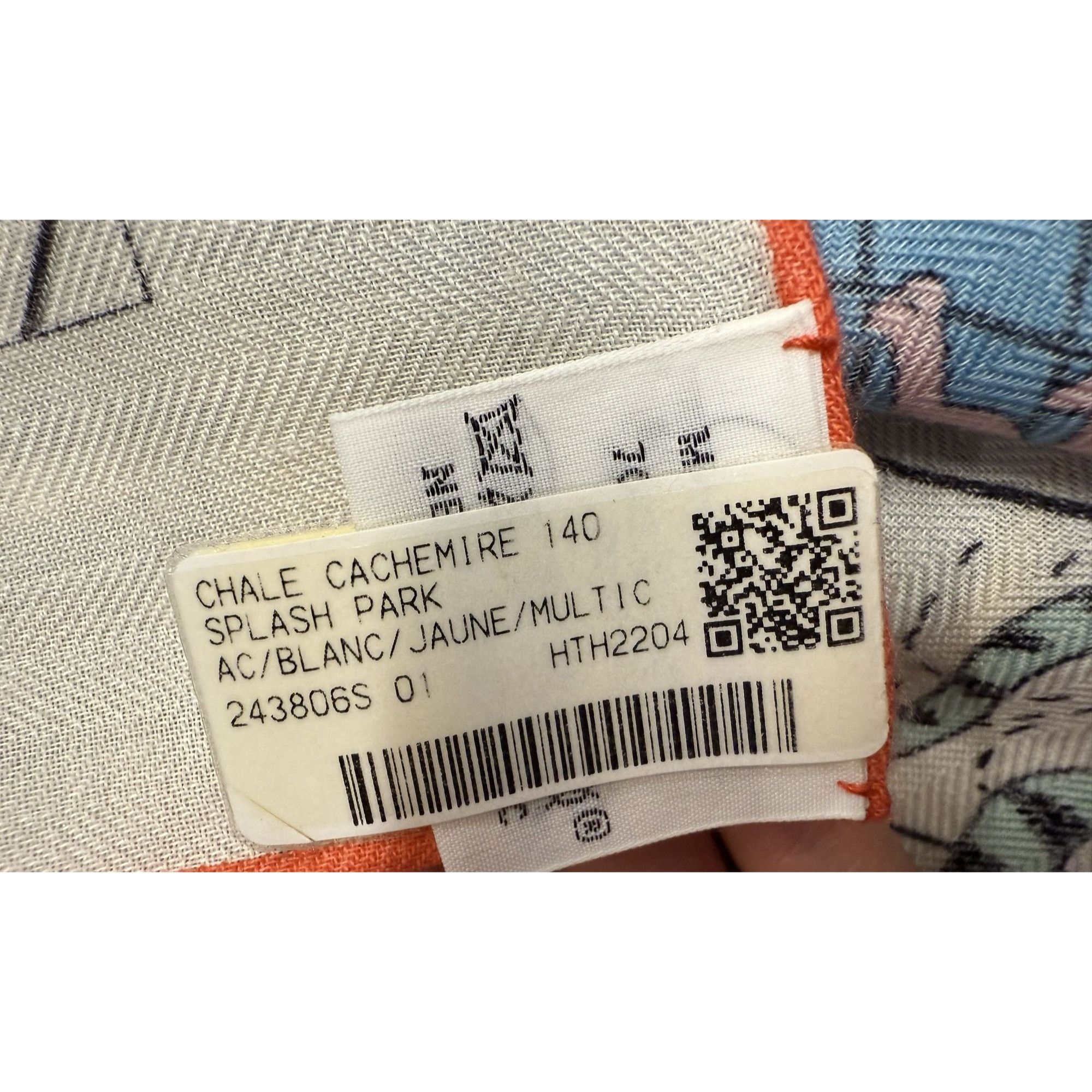 Hermes Hermes "One Snack" Scarf Made In France 70% Cashmere 30% Sil Size ONE SIZE - 8 Thumbnail