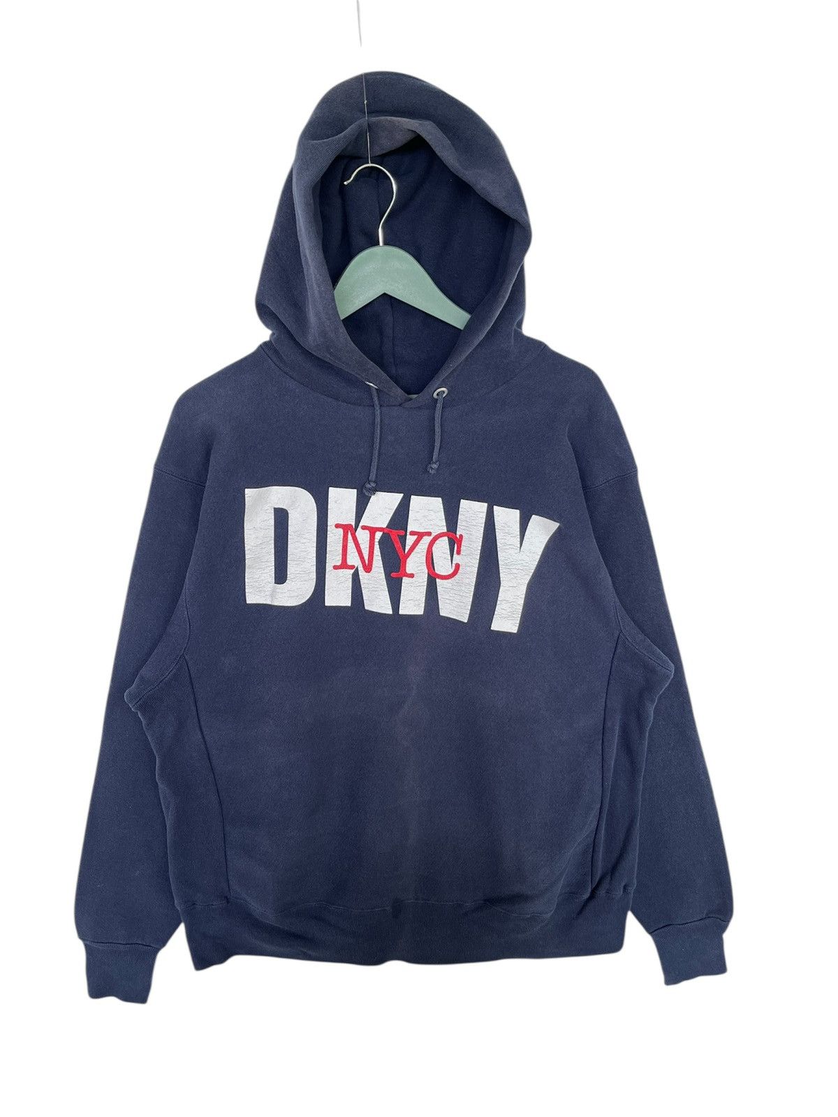 DKNY Vintage 90s DKNY Hoodie Size US XL / EU 56 / 4 - 1 Thumbnail