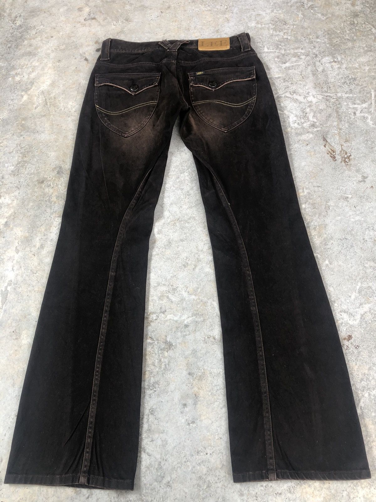 Lee Japanese Lee Flared Jeans Distressed Jeans Suede Size US 32 / EU 48 - 2 Thumbnail