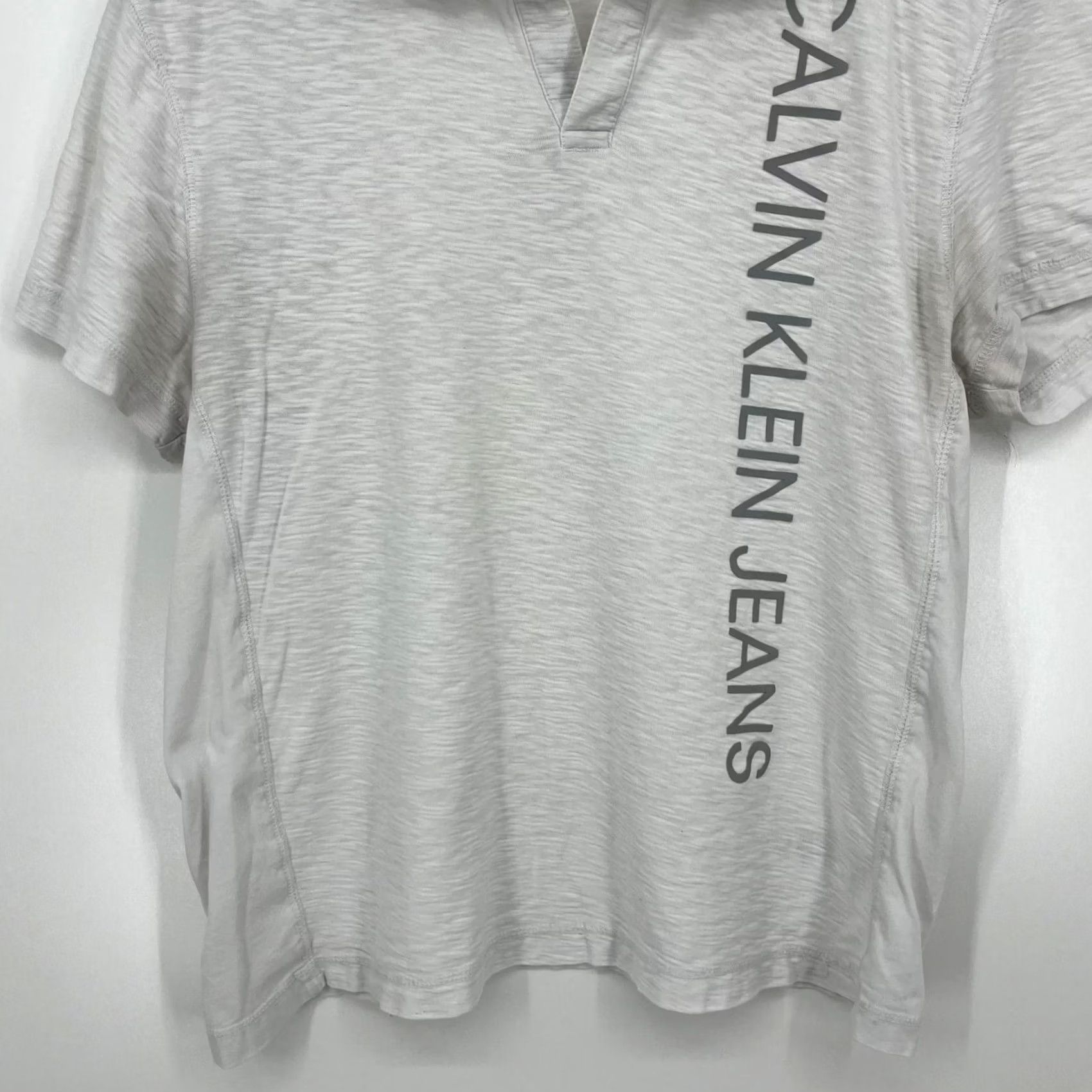 Calvin Klein Calvin Klein Jeans Polo Shirt Men L Gray Logo Short Sleeve Collared Shirt Size US L / EU 52-54 / 3 - 3 Thumbnail