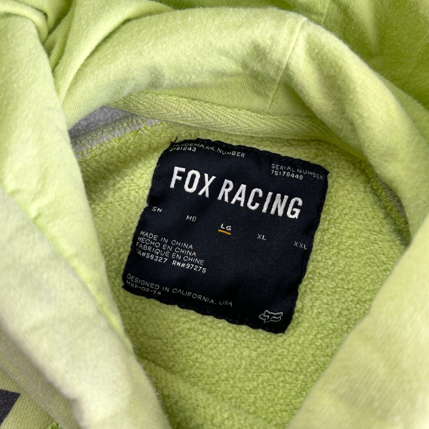 Fox Racing VINTAGE Fox Racing Hoodie Sweatshirt Green Pullover Women’s XL Size L / US 10 / IT 46 - 3 Thumbnail