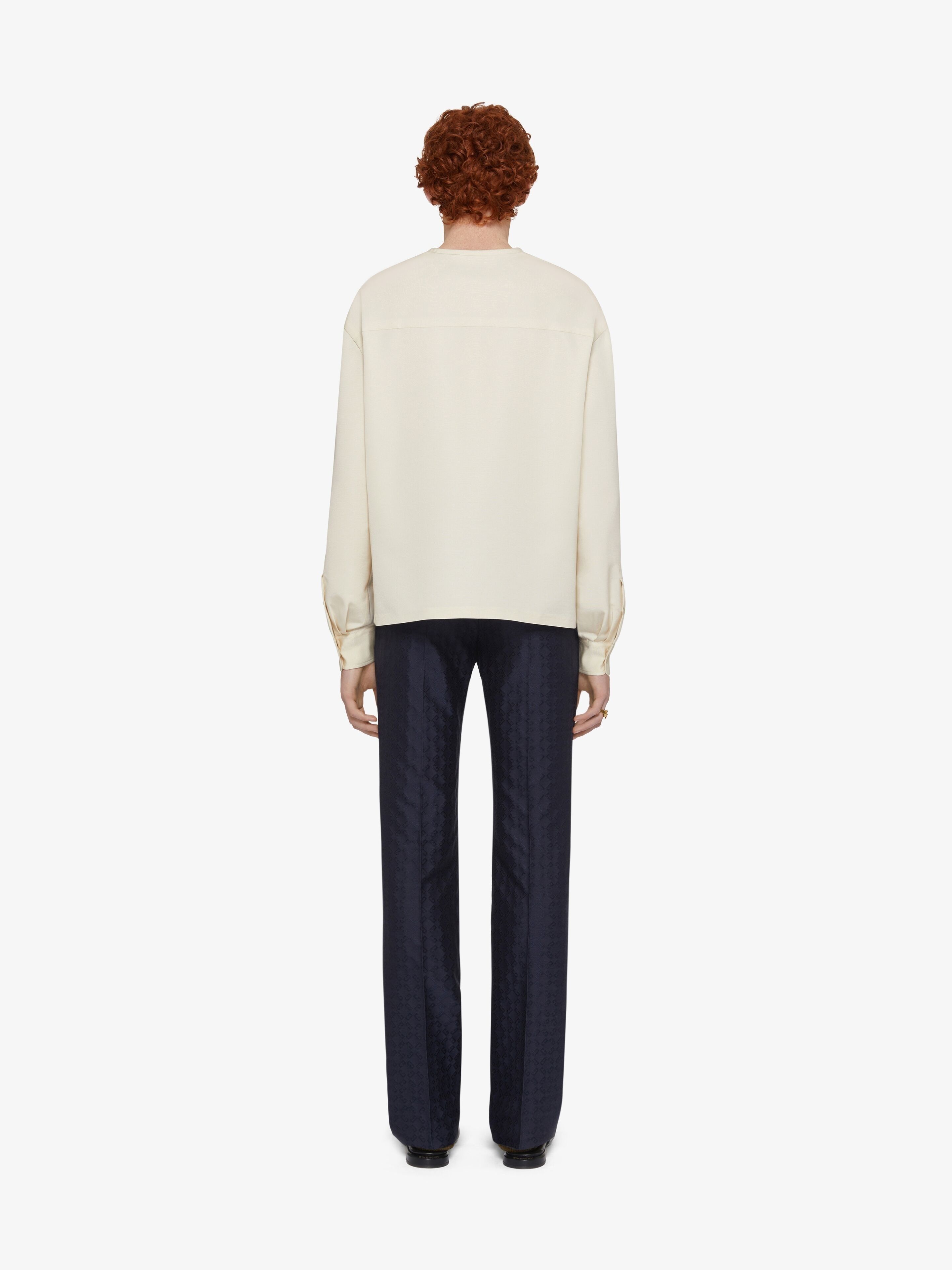 Givenchy o1w1db10925 Long Sleeves Hubert Blouse in Ivory Size US M / EU 48-50 / 2 - 5 Thumbnail