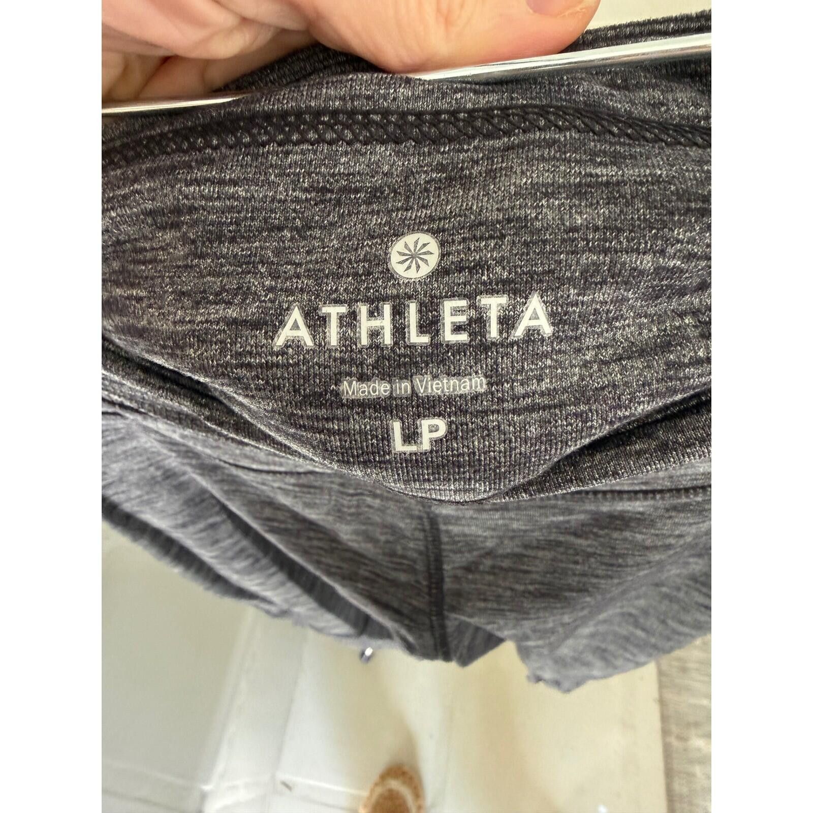 Other Athleta Headliner Tight Grey Heathered Space Dye Petite LP Size 36" / US 14 / IT 50 - 4 Thumbnail