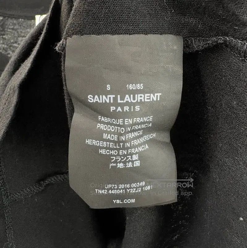 Yves Saint Laurent YSL Black Women's T-Shirt with Heart Accents . Size S / US 4 / IT 40 - 4 Thumbnail