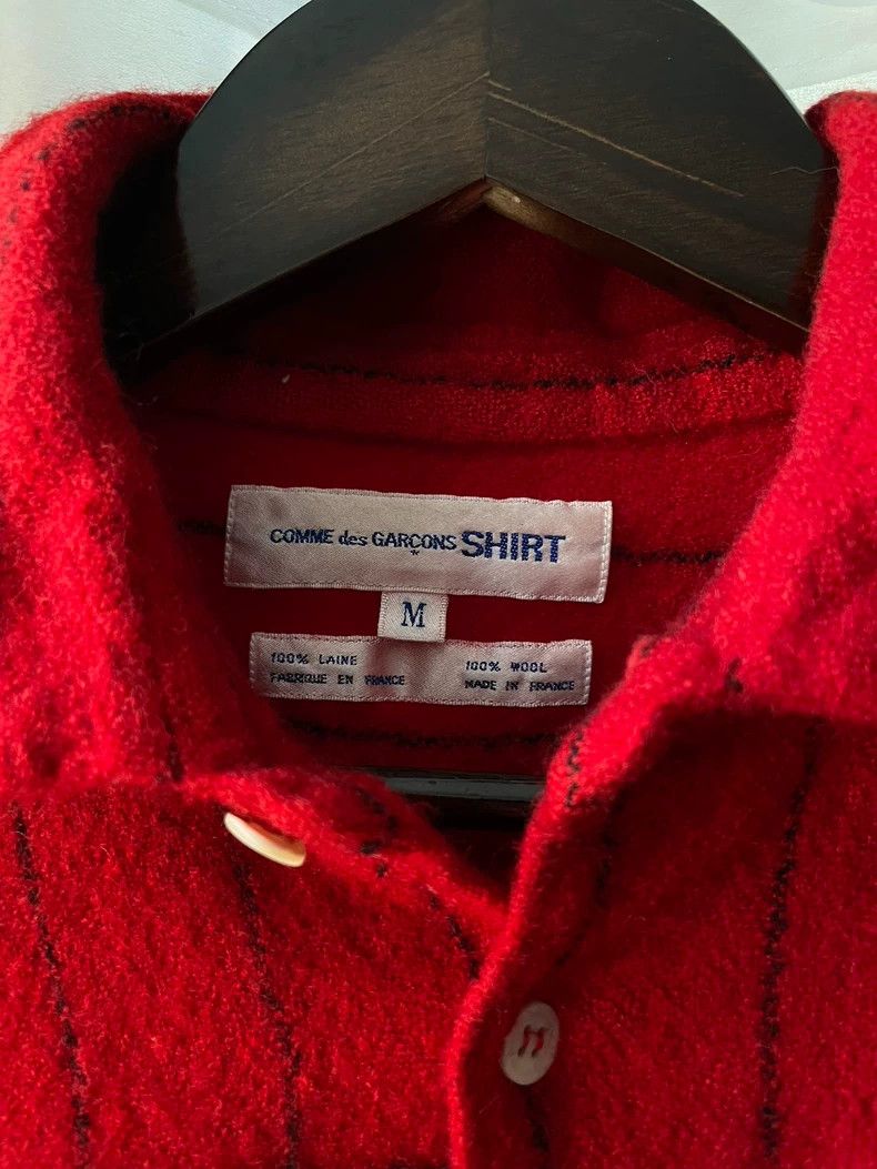 Comme des Garcons Comme des Garçons Medieval Red Velvet Wool Shirt Size US M / EU 48-50 / 2 - 5 Thumbnail