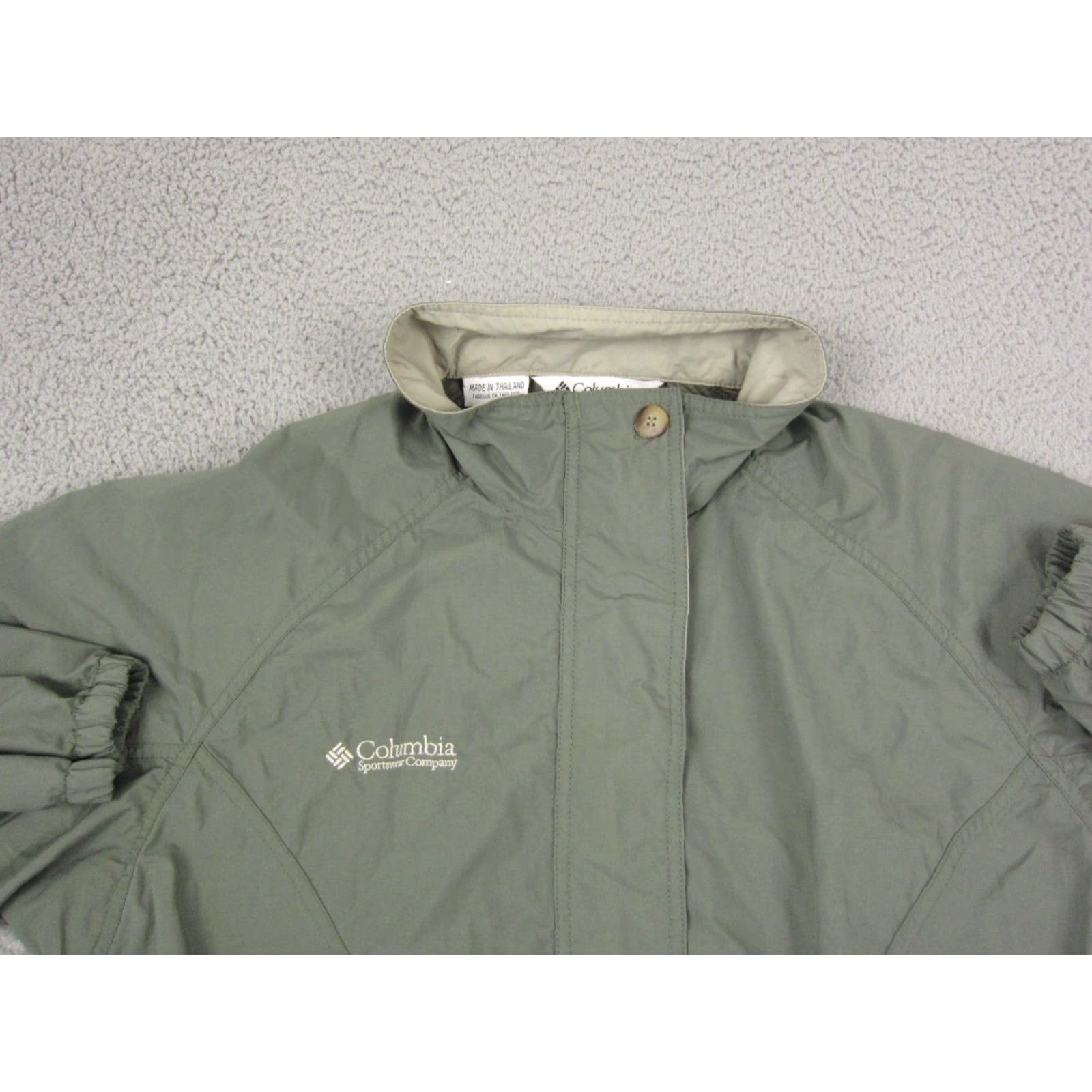 Rains VINTAGE Columbia Jacket Womens Large Green All Weather Long Rain Windbreaker 90s Size L / US 10 / IT 46 - 2 Thumbnail