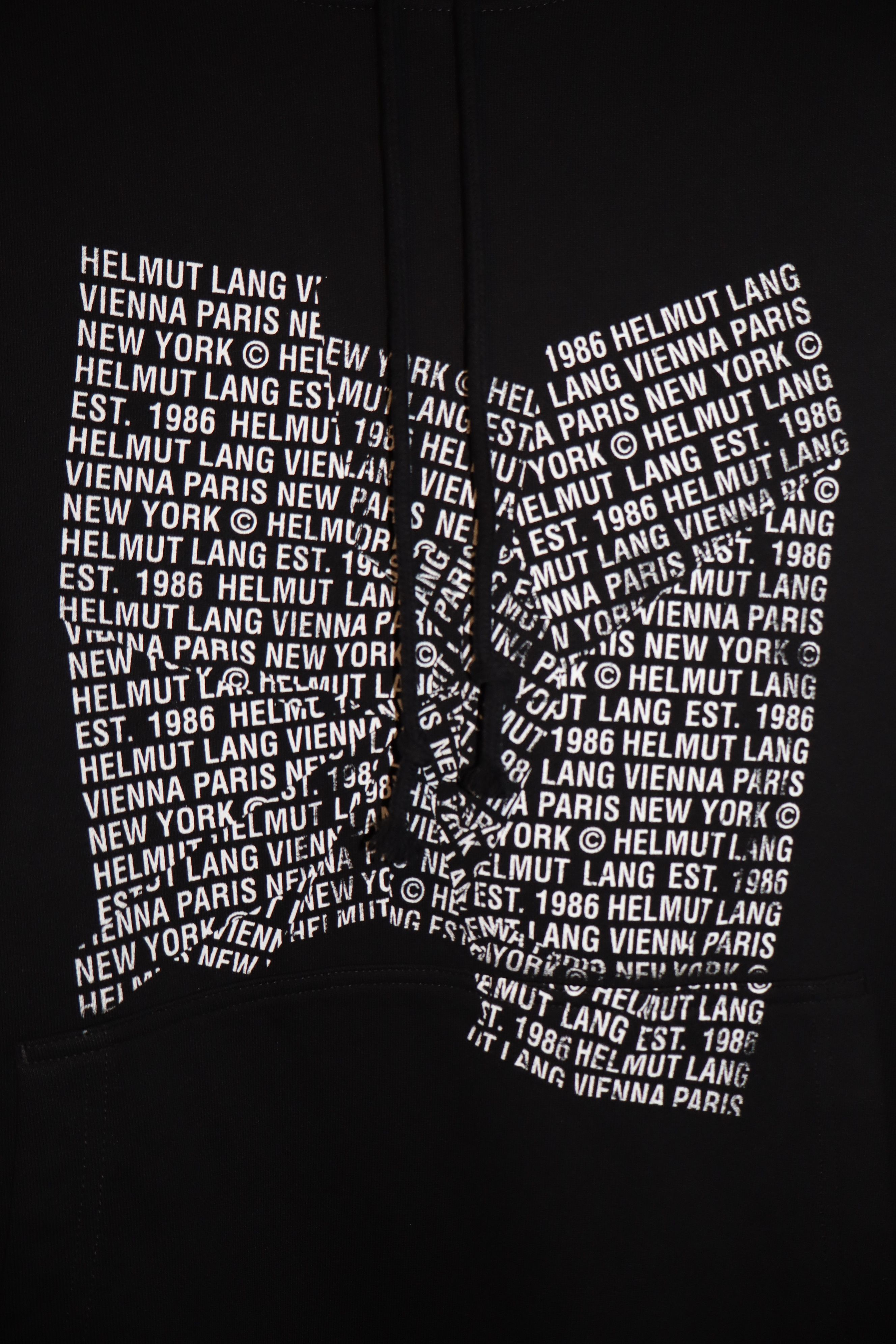 Helmut Lang distorted logo print hoodie Size US L / EU 52-54 / 3 - 2 Thumbnail
