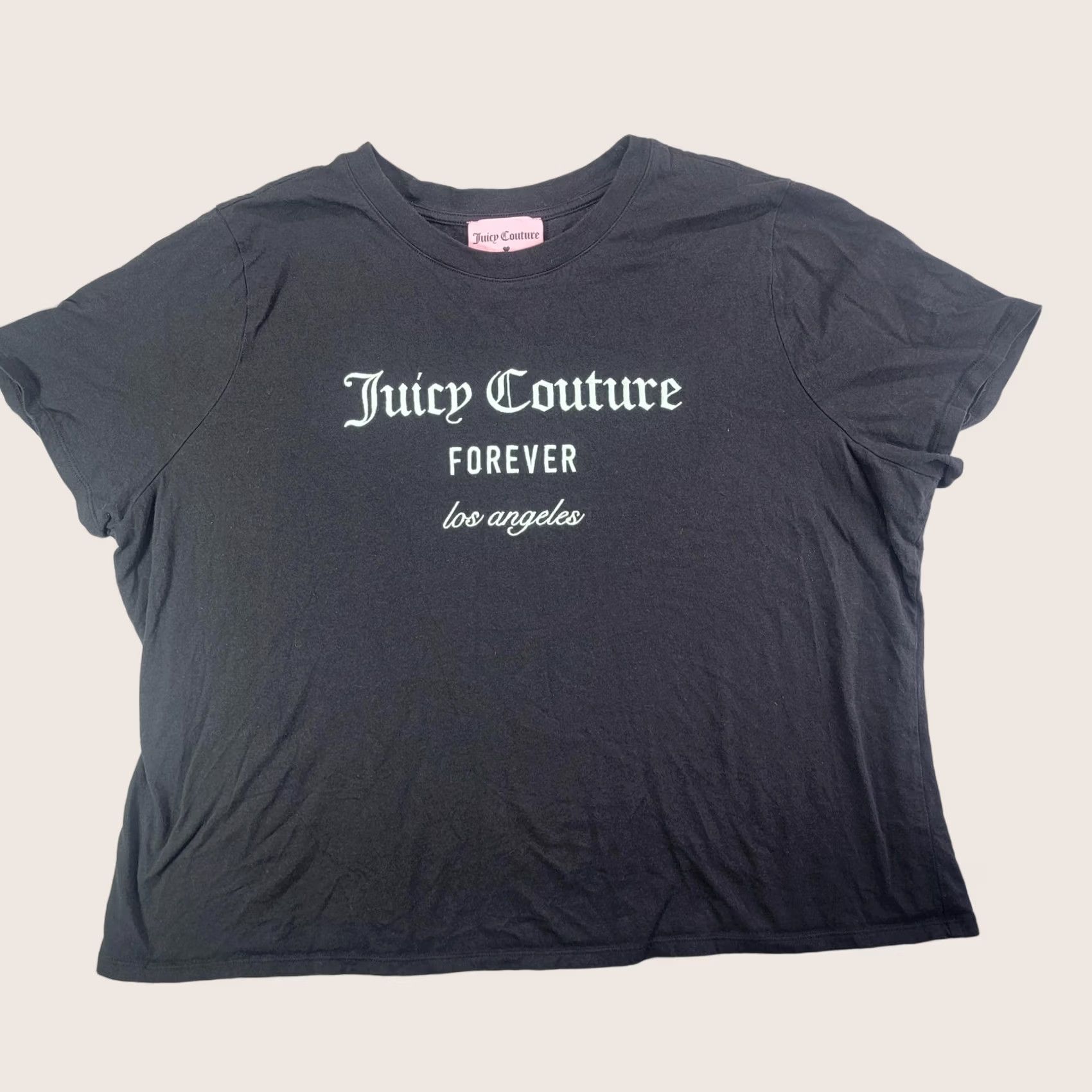 Juicy Couture Juicy Couture Forever 21 Shirt Womens 2X Plus Black Los Angeles Graphic Tee Size XXL / US 16-18 / IT 52-54 - 1 Thumbnail
