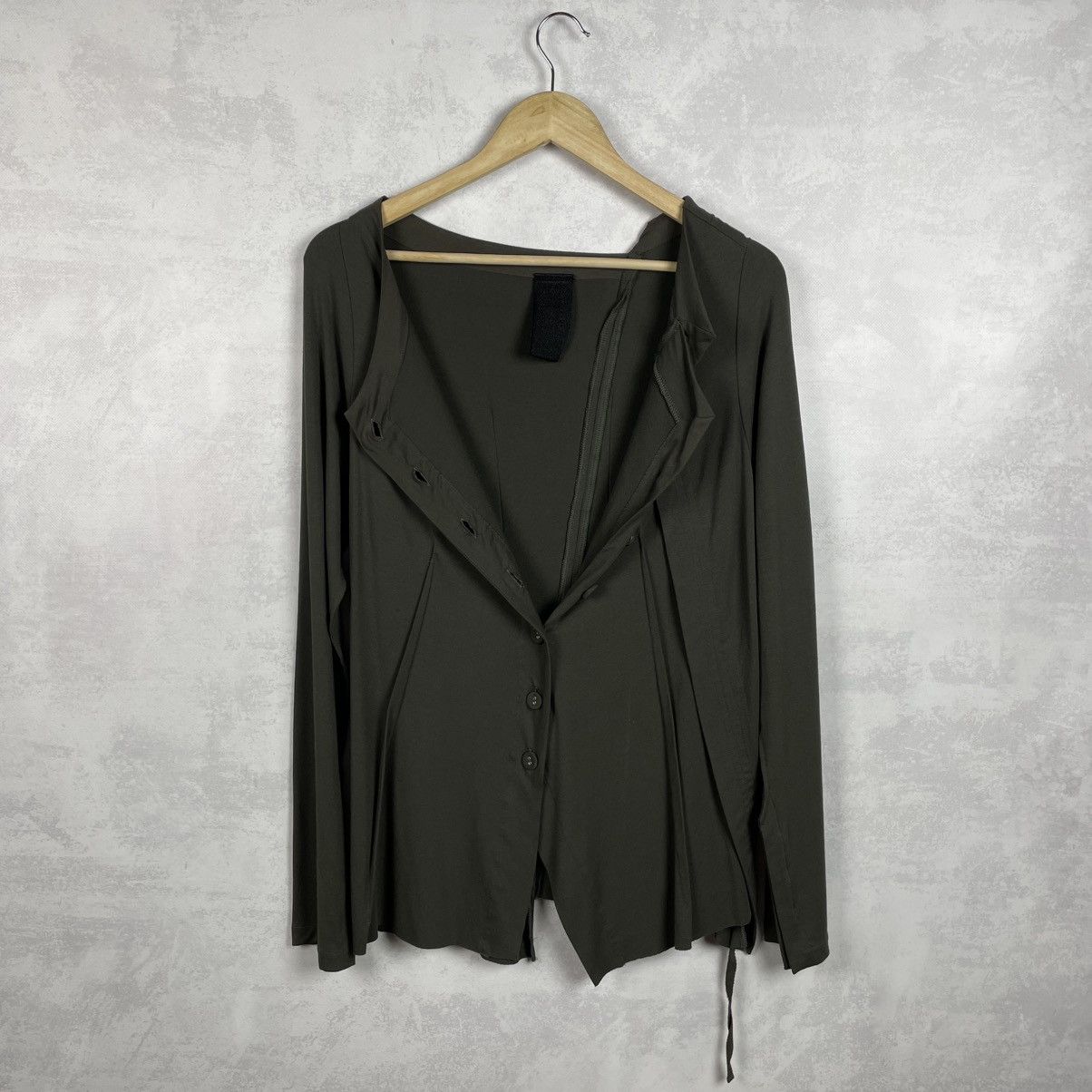 Rundholz Black Label Viscos Asymmetrical Button Cardigan Top