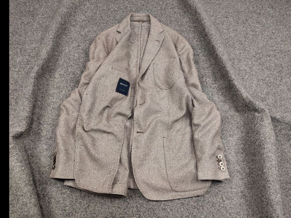 Designer Boggi Milano Beige Unlined Patch Pockets Italian Blazer | Grailed