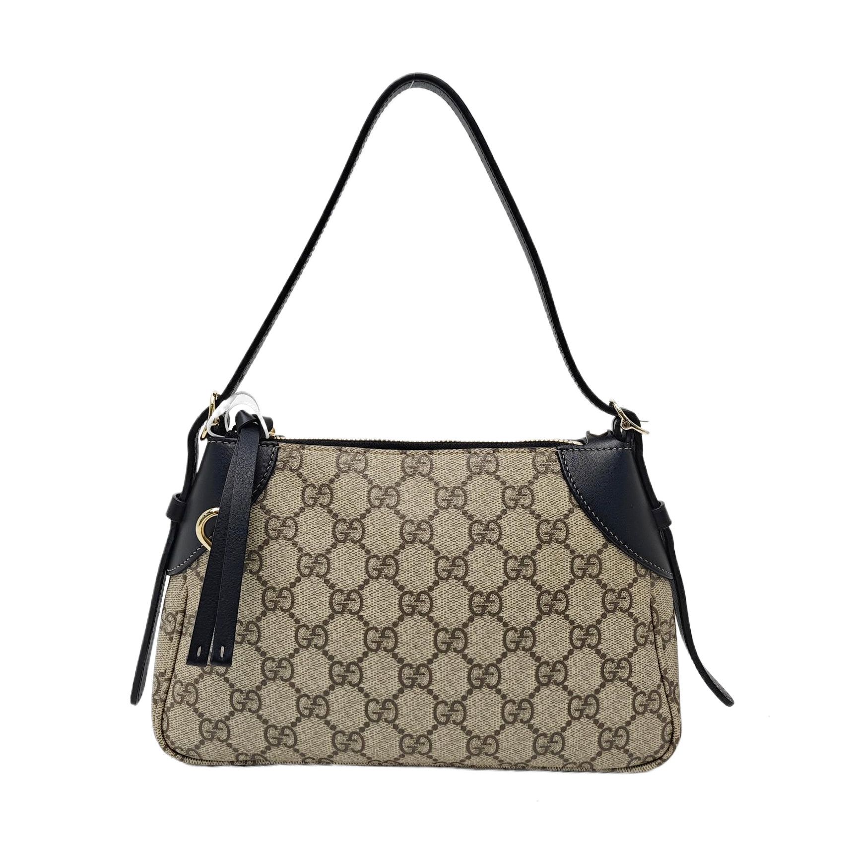 Gucci Gucci GG Emblem Coated Canvas Shoulder Bag ONE SIZE Size ONE SIZE - 1 Thumbnail