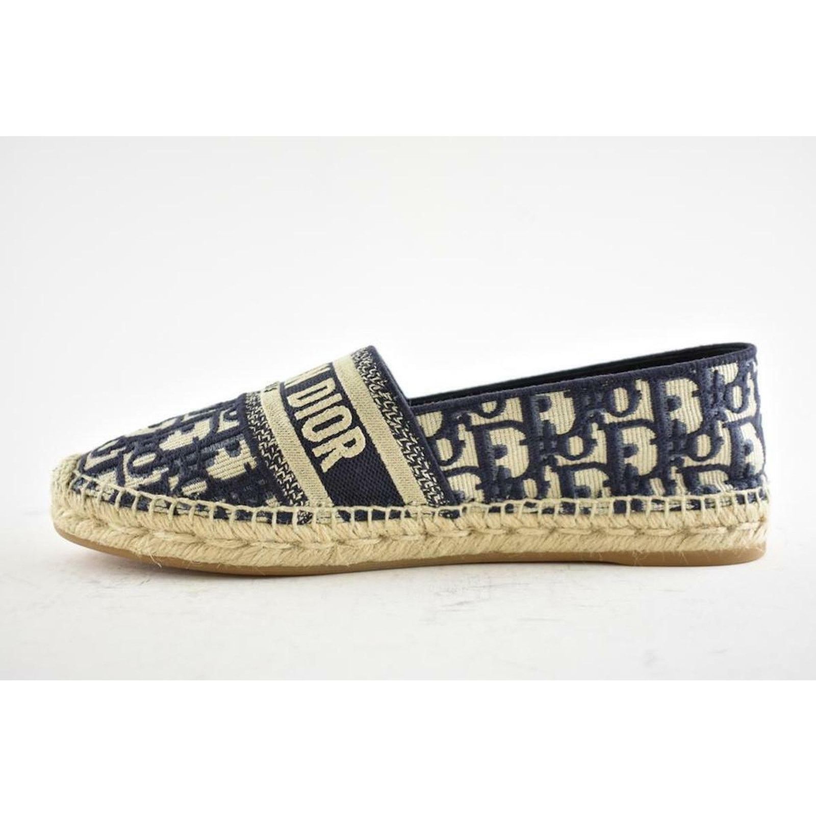 Dior Granville Oblique CD Logo Embroidered Espadrille Flat 36 Size US 6 / IT 36 - 9 Thumbnail