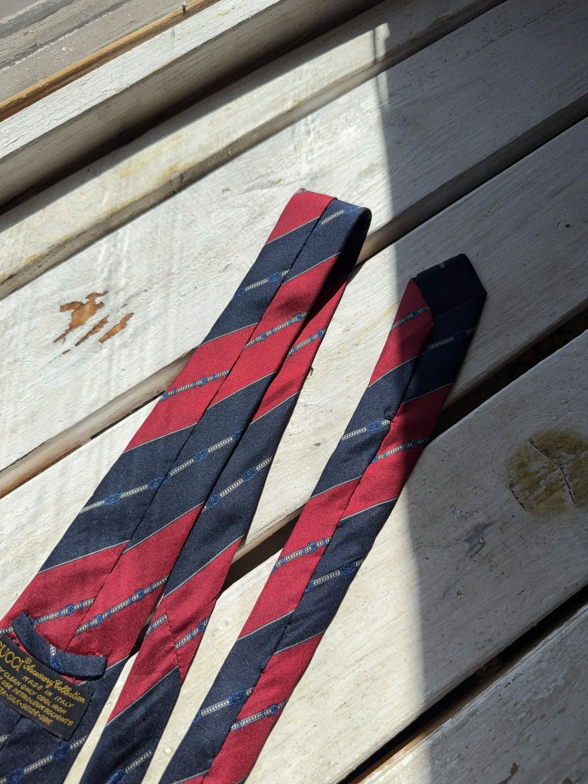 Gucci Rare Luxury Vintage Monogram 90s GUCCI Tie Size ONE SIZE - 10 Thumbnail