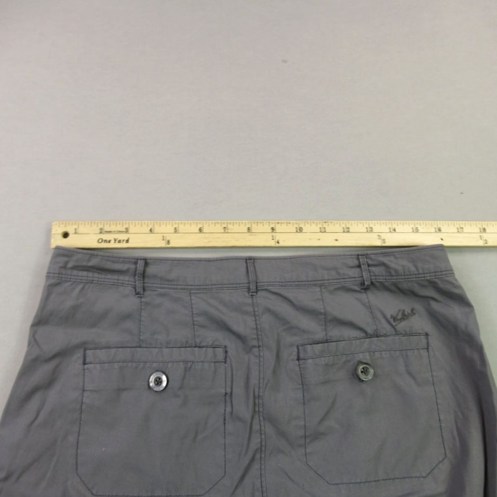Vintage Woolrich Pants Women 6 Lightweight Outdoors Regular Pockets Capri Gray 32X15 Size 28" / US 6 / IT 42 - 7 Thumbnail