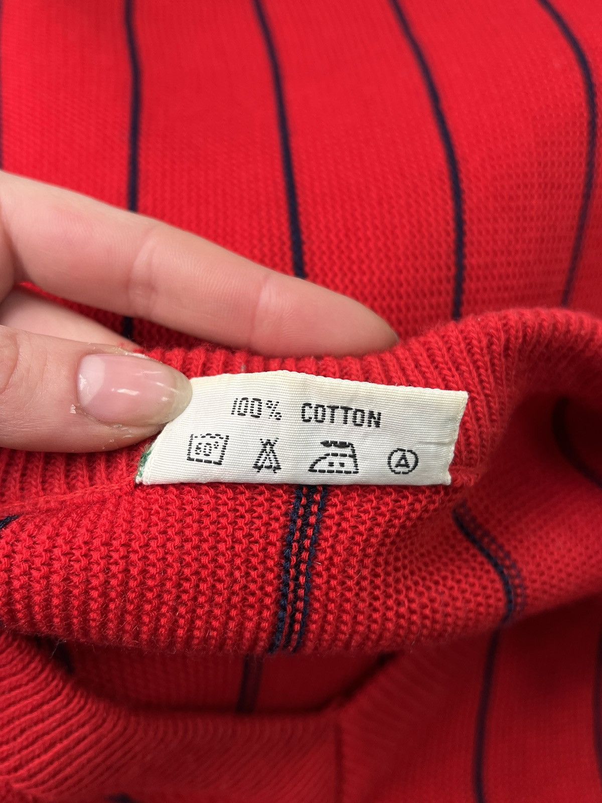 Lacoste Lacoste Chemise ripped V neck vintage sweater y2k Size US L / EU 52-54 / 3 - 9 Thumbnail