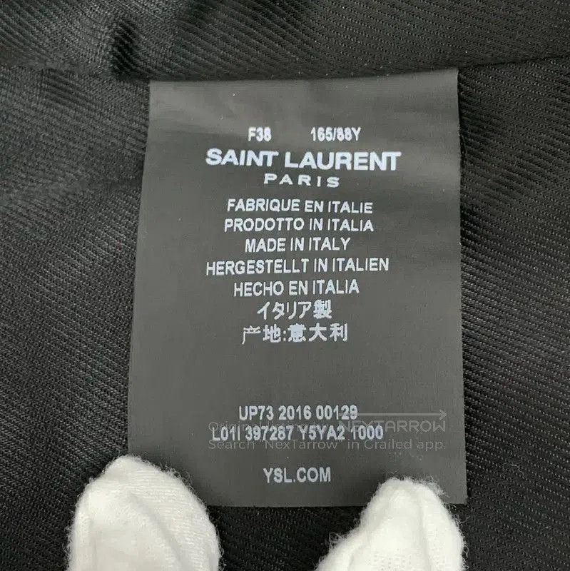 Yves Saint Laurent YSL Black Leather Jacket for Women . Size S / US 4 / IT 40 - 5 Thumbnail