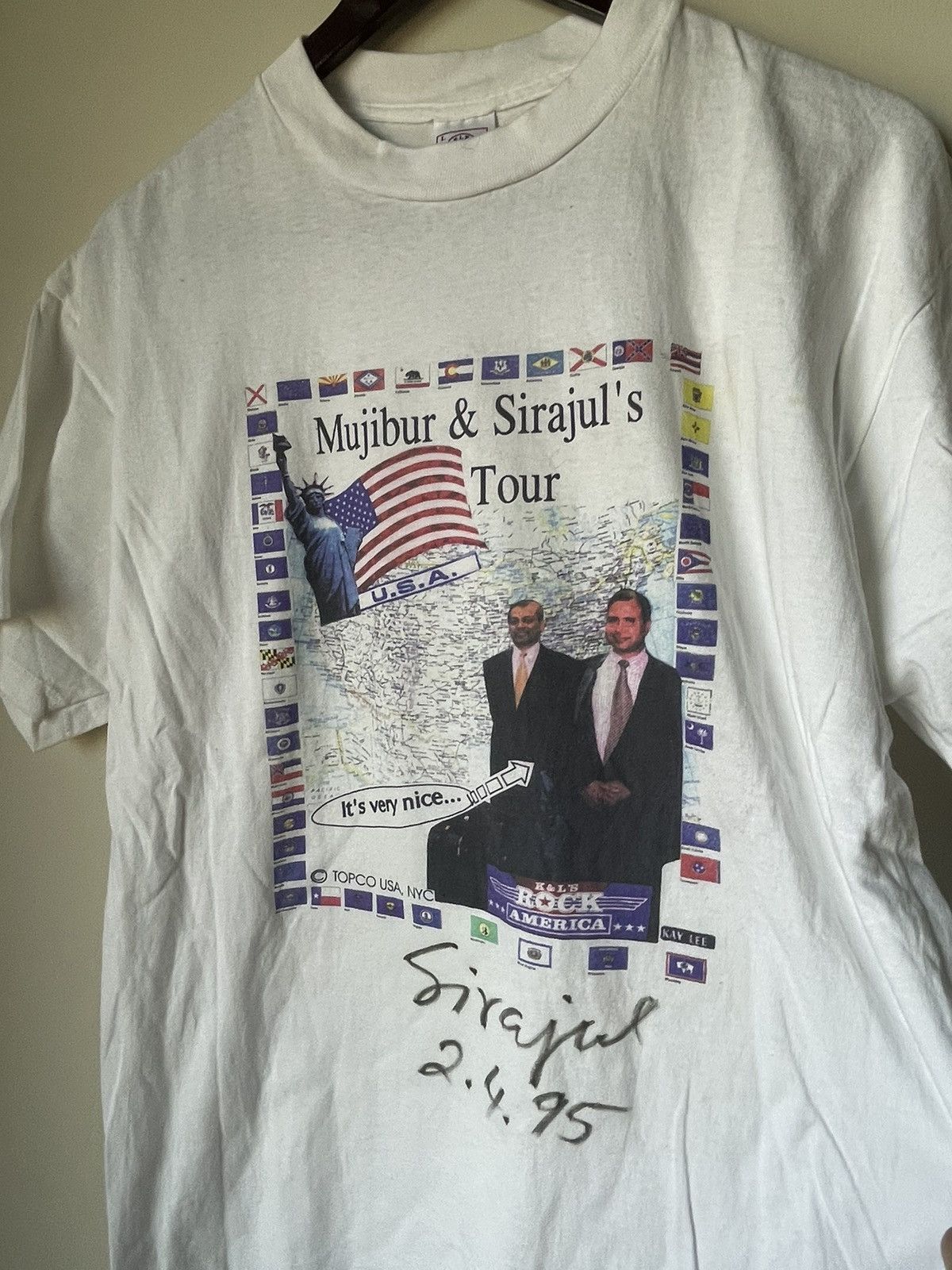 Delta × Vintage VTG Mujibur & Sirajul’s T Shirt single Stitch USA Tour Size US L / EU 52-54 / 3 - 2 Thumbnail