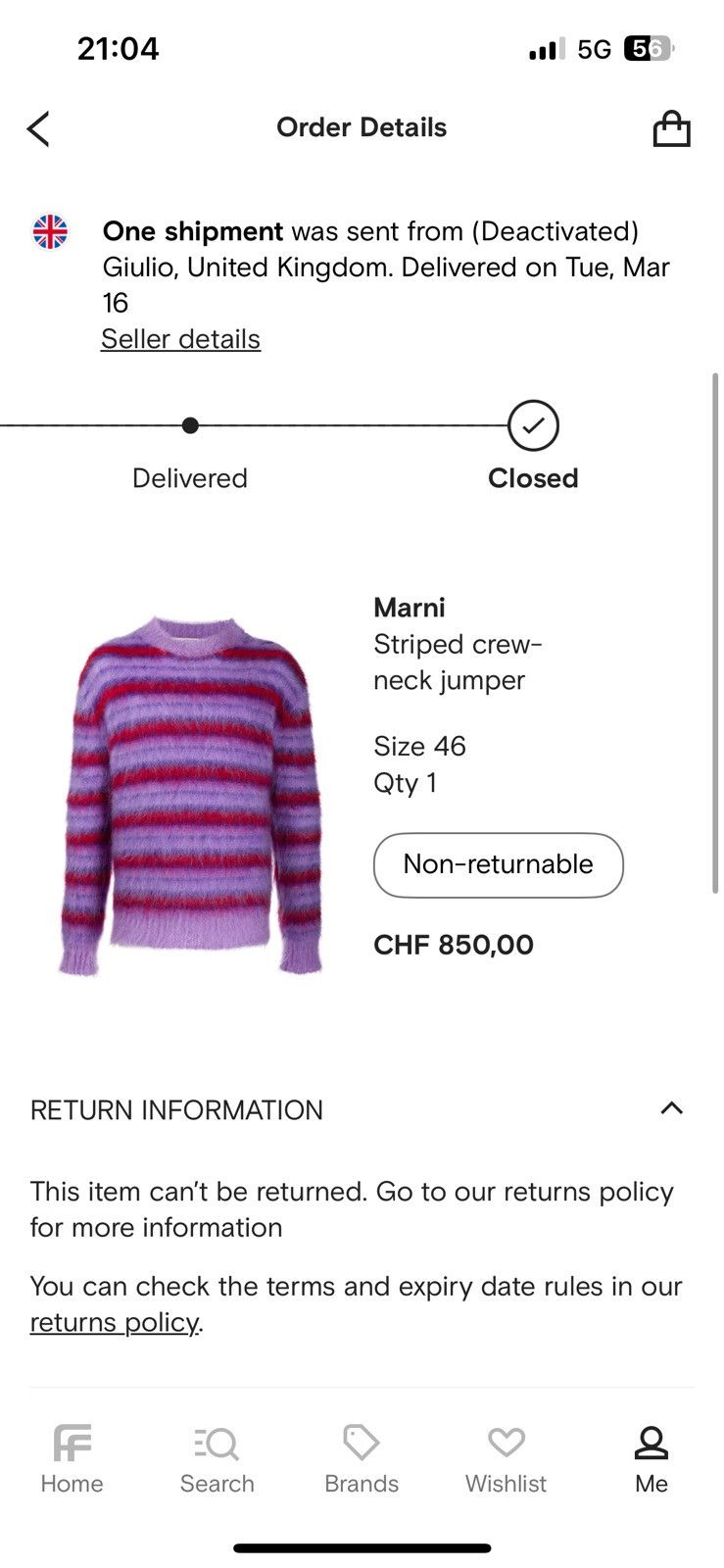 Marni Marni striped crewneck jumper Size US L / EU 52-54 / 3 - 6 Thumbnail
