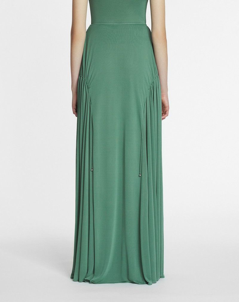 Lanvin o1y0326 Maxi Skirt in Sage Green Size 28" / US 6 / IT 42 - 4 Thumbnail