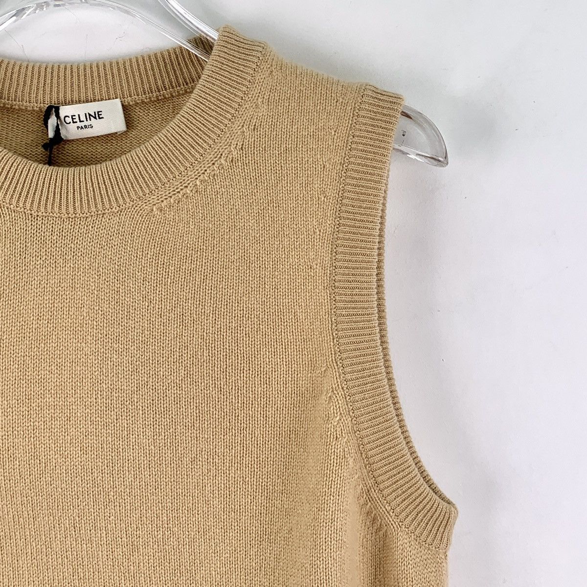 Celine Celine Brown Cashmere Triomphe Sleeveless Knit Vest K26WX Size M / US 6-8 / IT 42-44 - 3 Thumbnail