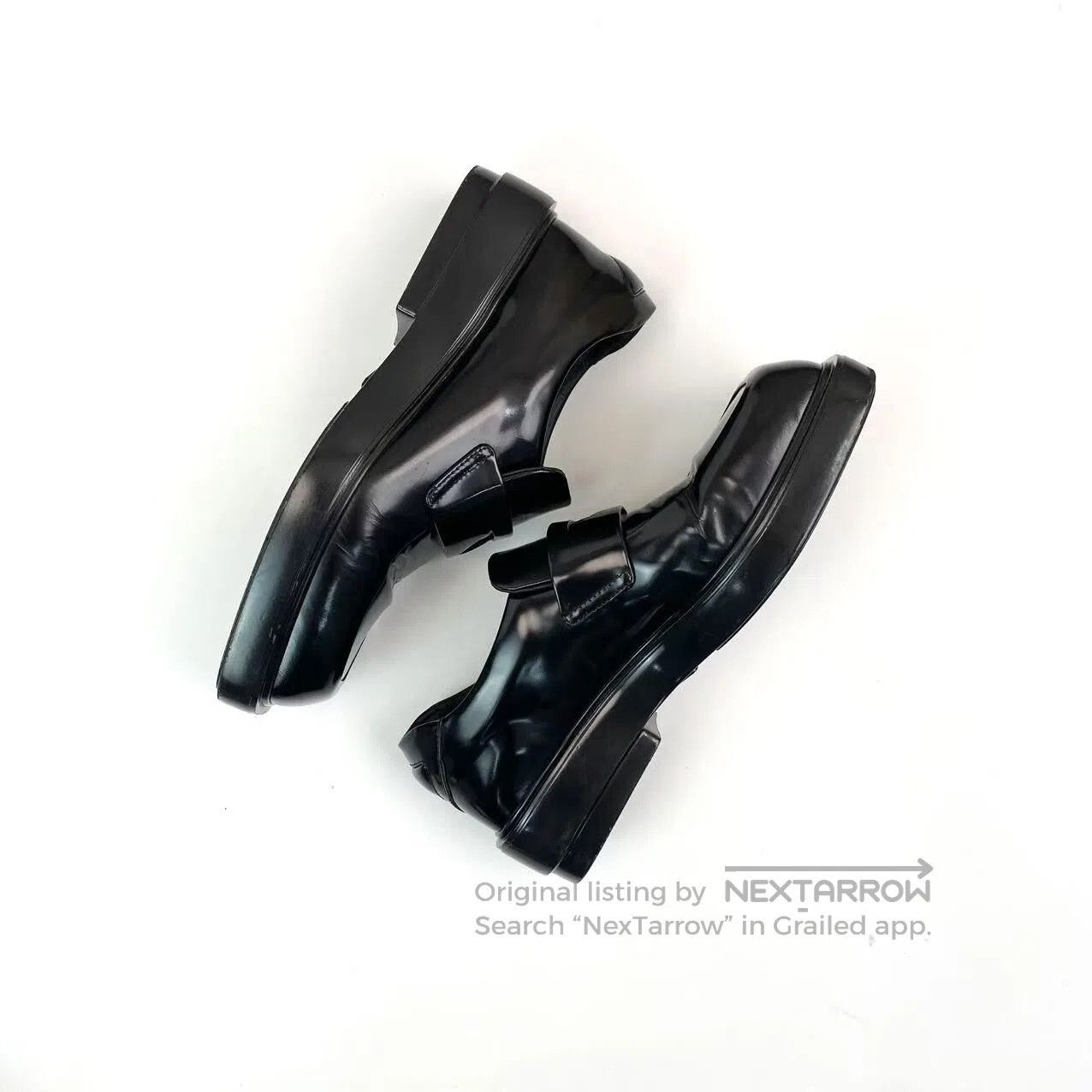 Prada Prada 24SS square-toed triangle Derby loafers| Size US 6.5 / IT 36.5 - 4 Thumbnail