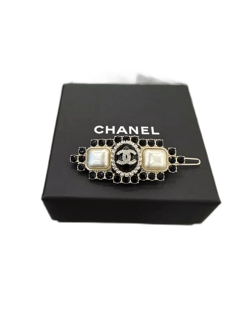 Chanel Chanel Pearl Rhinestone Double C Hair Clip -2505 Size ONE SIZE - 1 Thumbnail