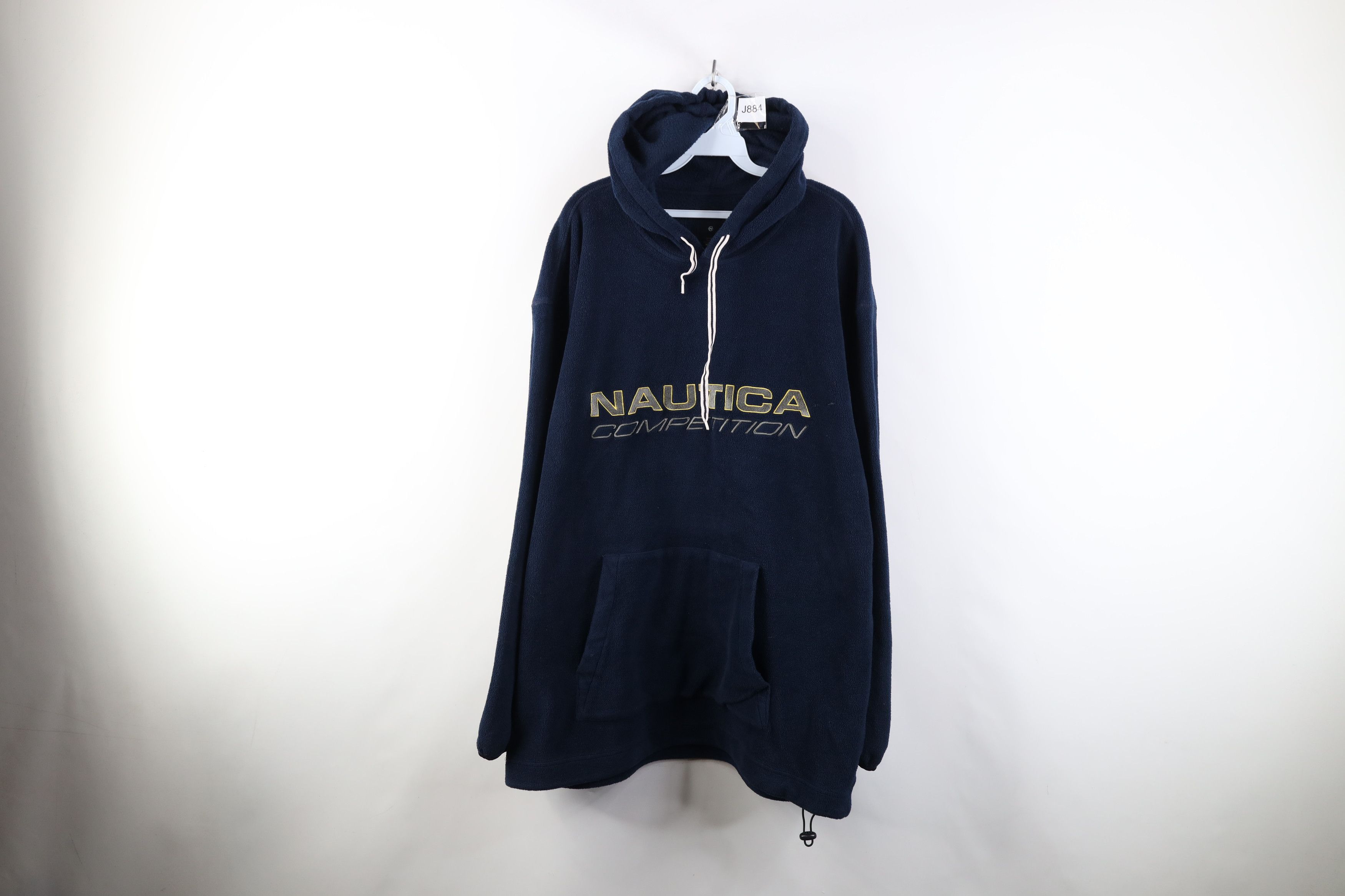 Nautica Vintage 90s Nautica Competition Spell Out Fleece Hoodie Blue Size US XXL / EU 58 / 5 - 1 Thumbnail
